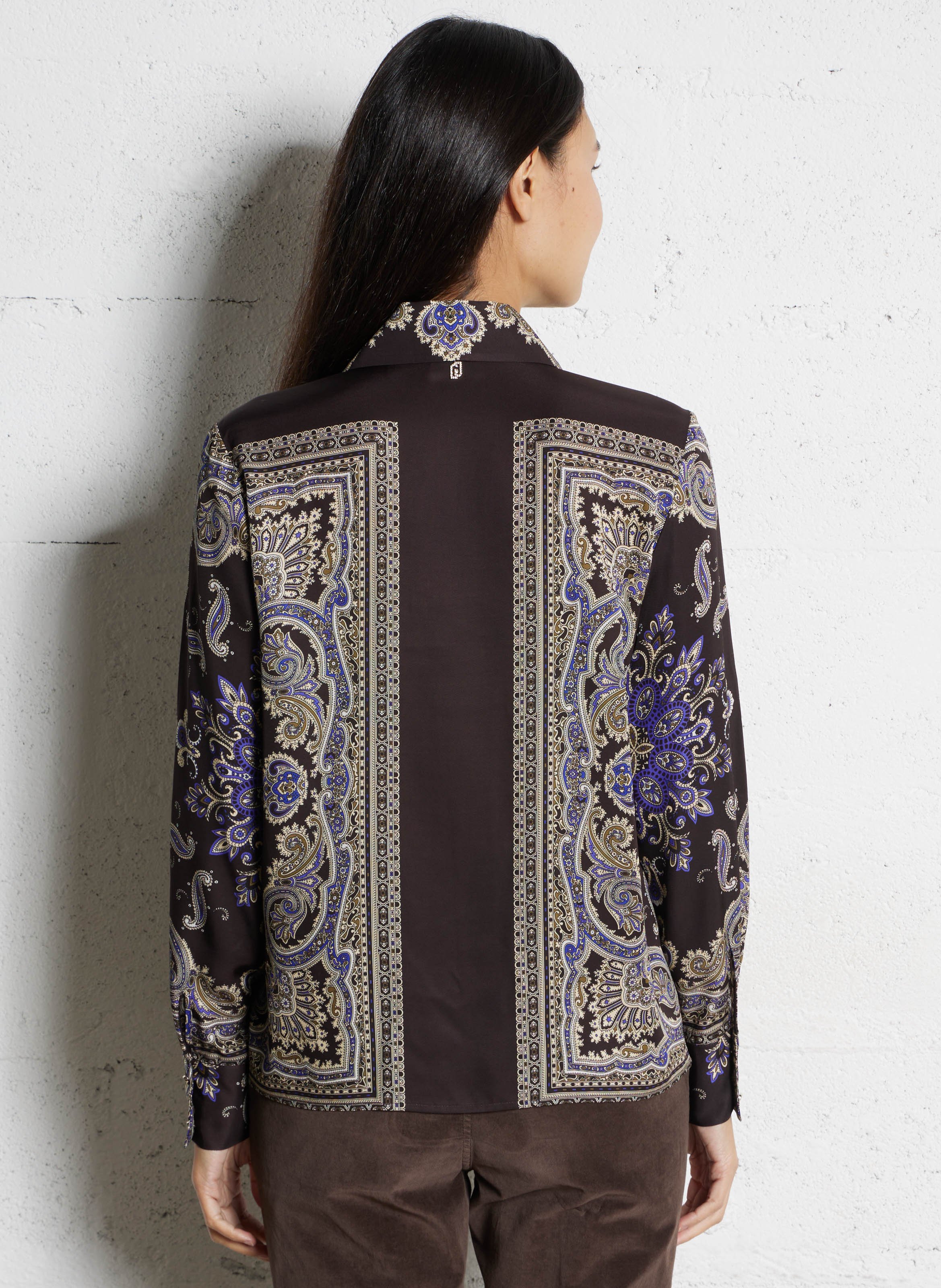 Gerade fließendes Hemd mit Muster LIU JO Mehrfarbig