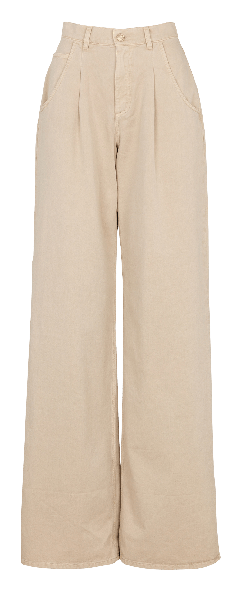 Wijde broek van katoen IKKS Beige