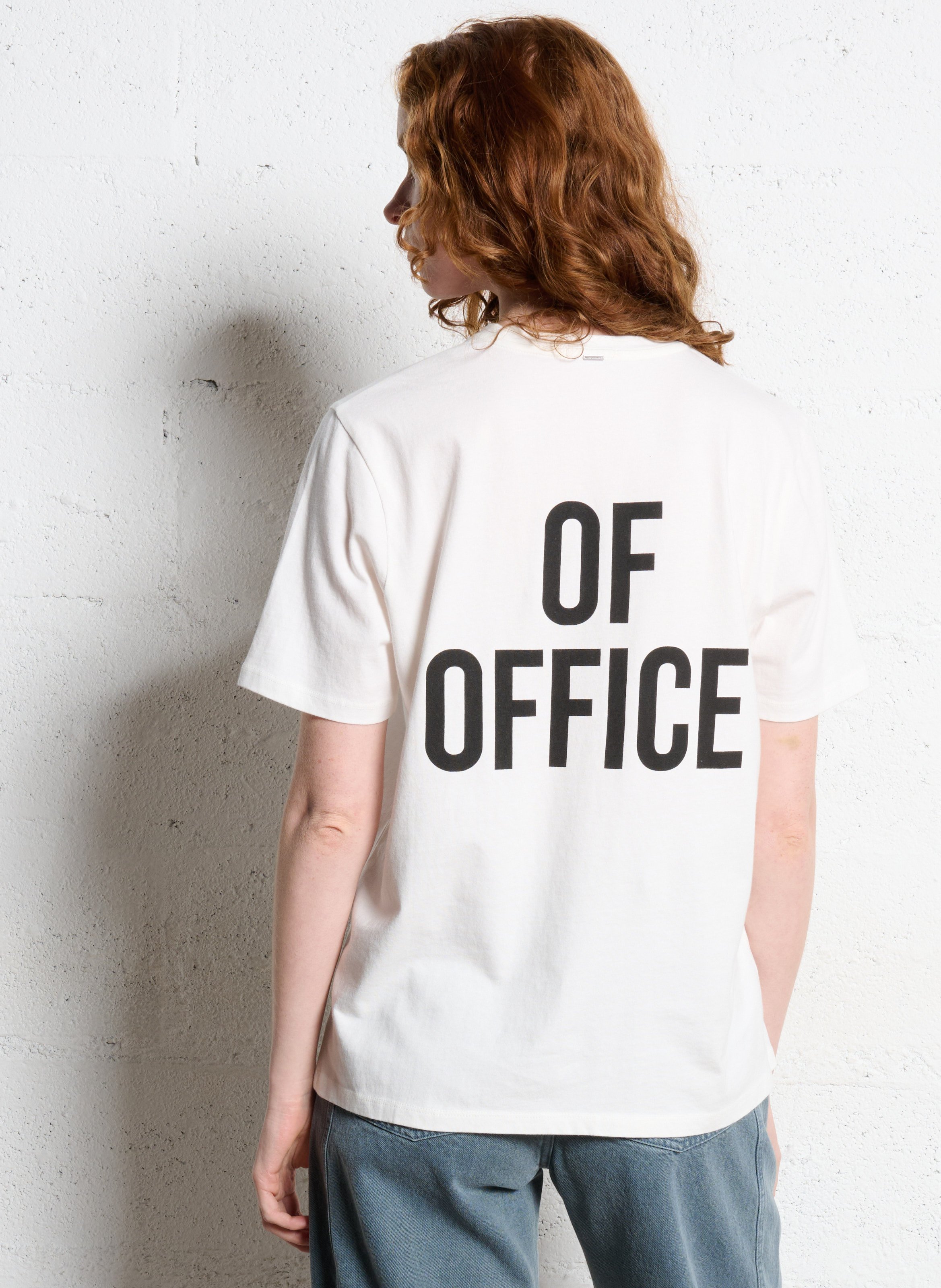 Oversized round-neck cotton T-shirt IKKS White