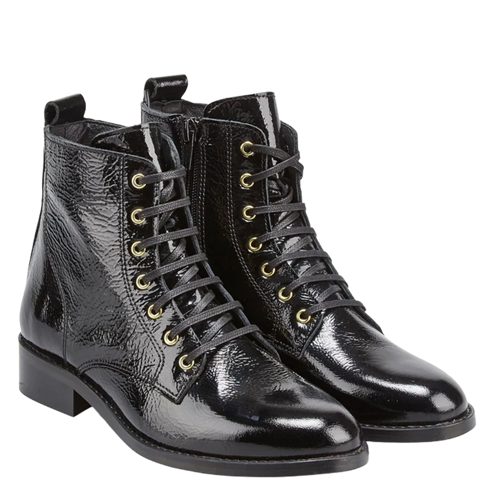 Bianca leather ankle boots COSMOPARIS Black