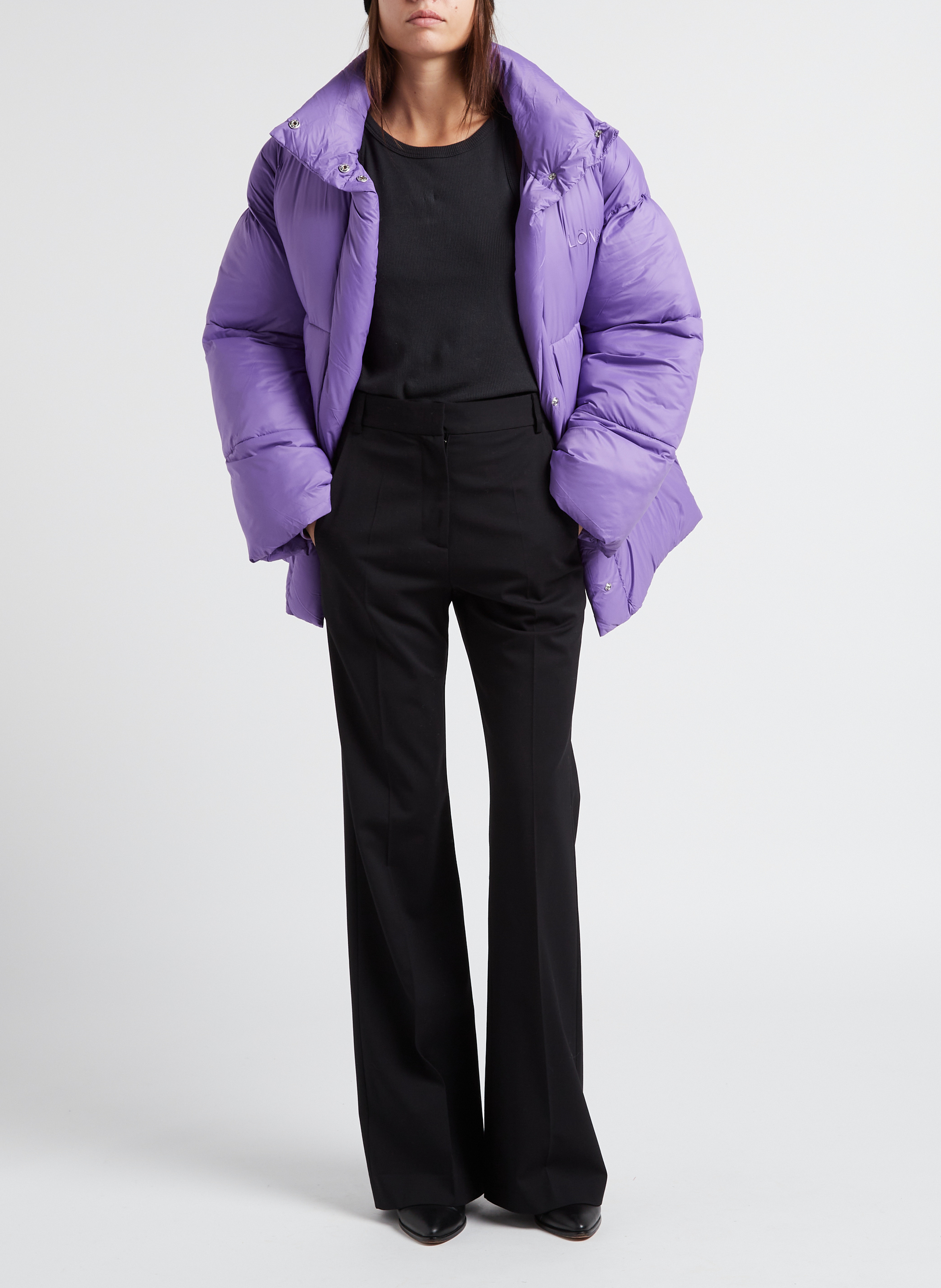 Gewatteerd donsjack met opstaande kraag MARGAUX LONNBERG Violet