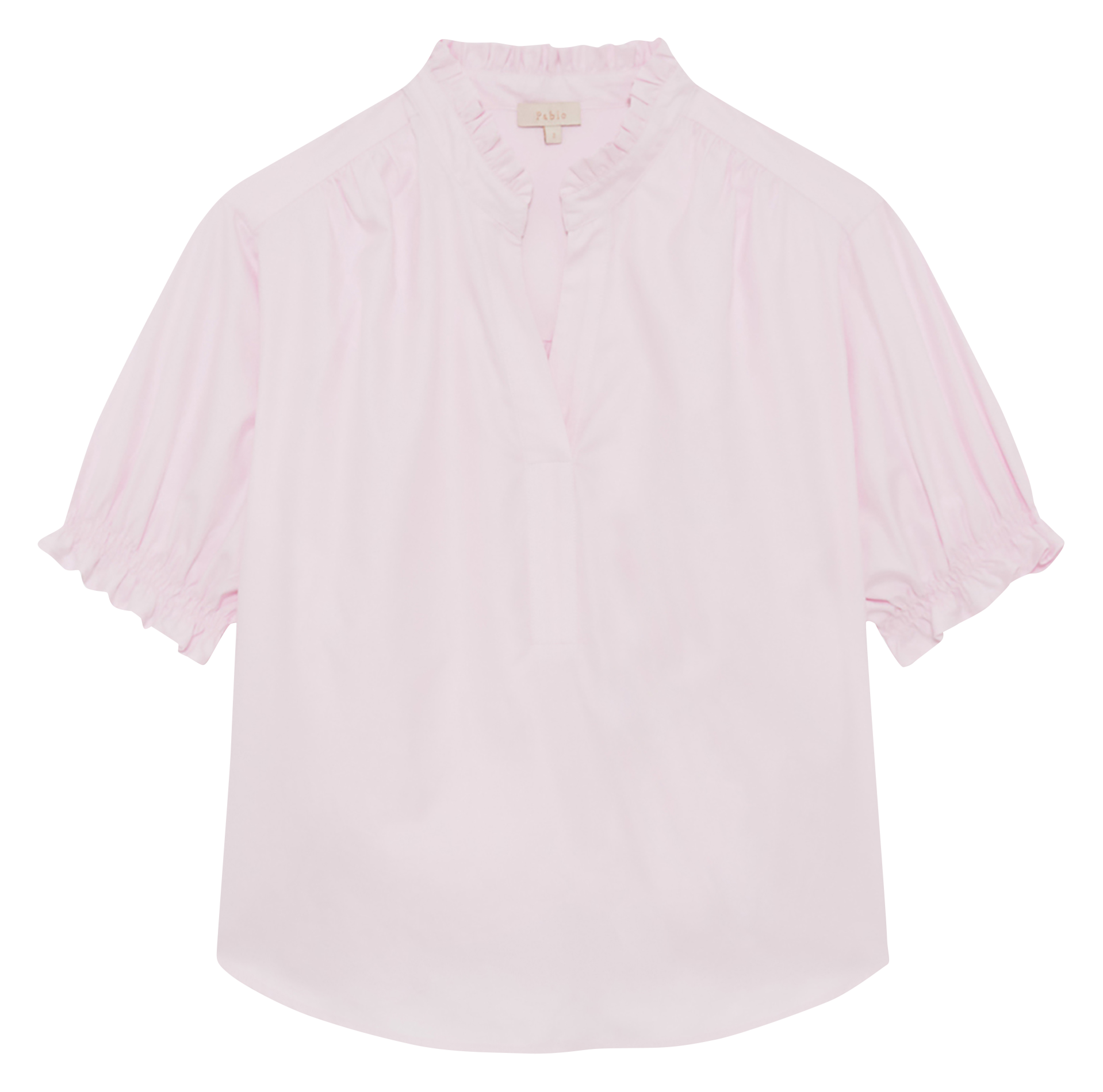 Chemise oversize col tunisien en coton PABLO Rouge