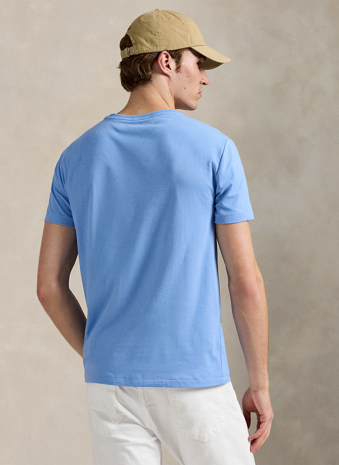 Tee-shirt col rond slim-fit en coton POLO RALPH LAUREN Bleu
