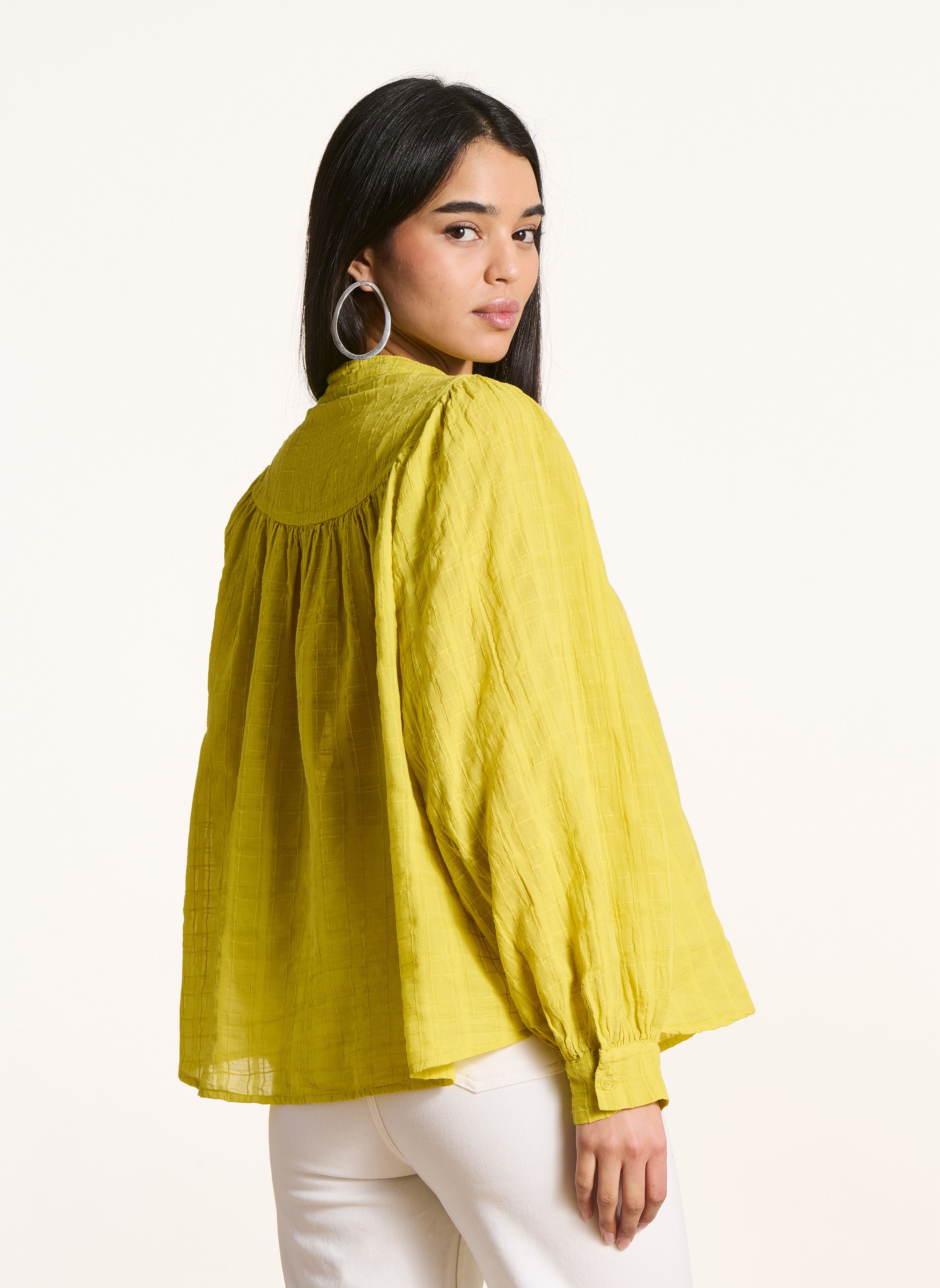 Chemise oversize en coton LA FEE MARABOUTEE Vert