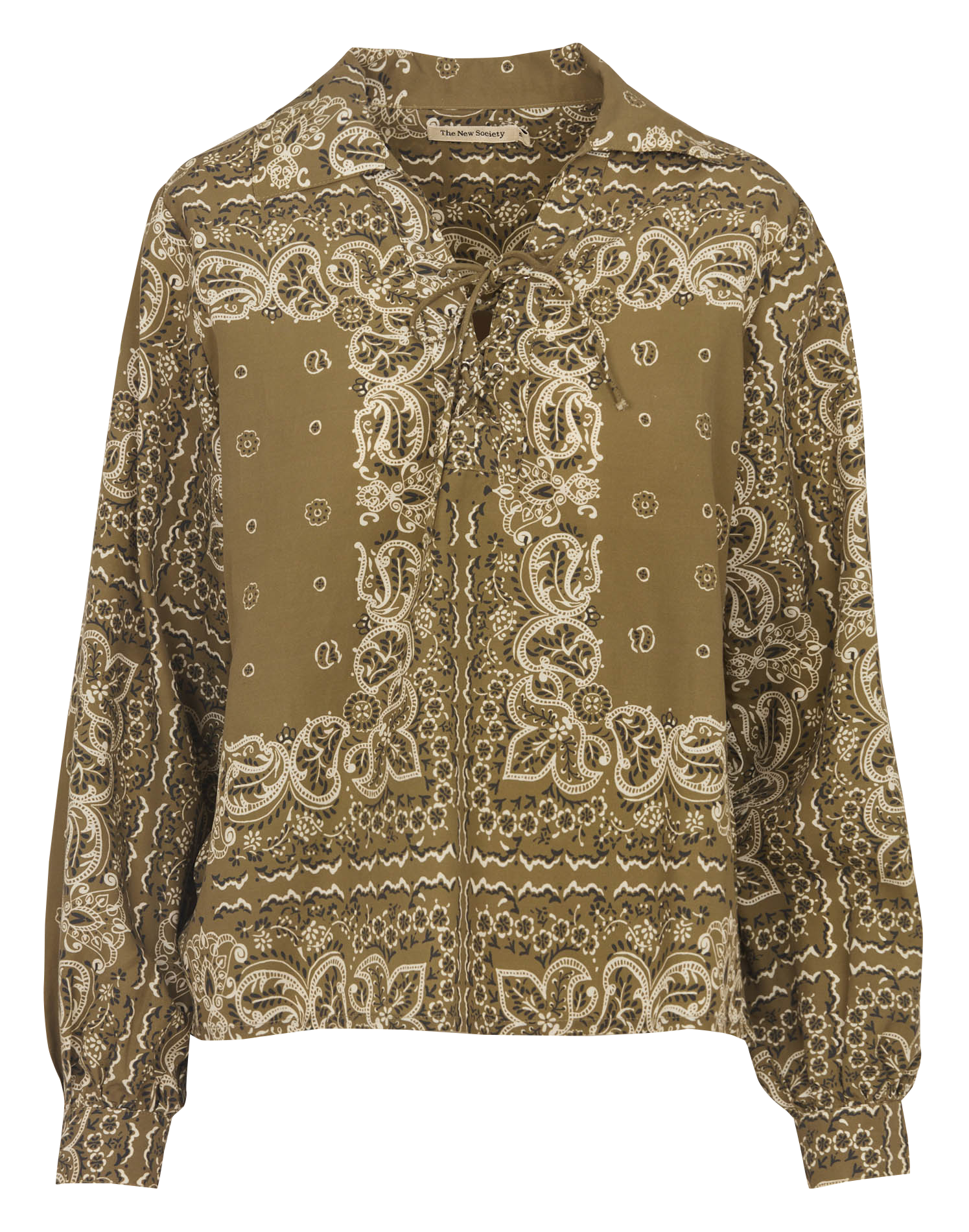 Top droit imprimé bandana THE NEW SOCIETY Kaki
