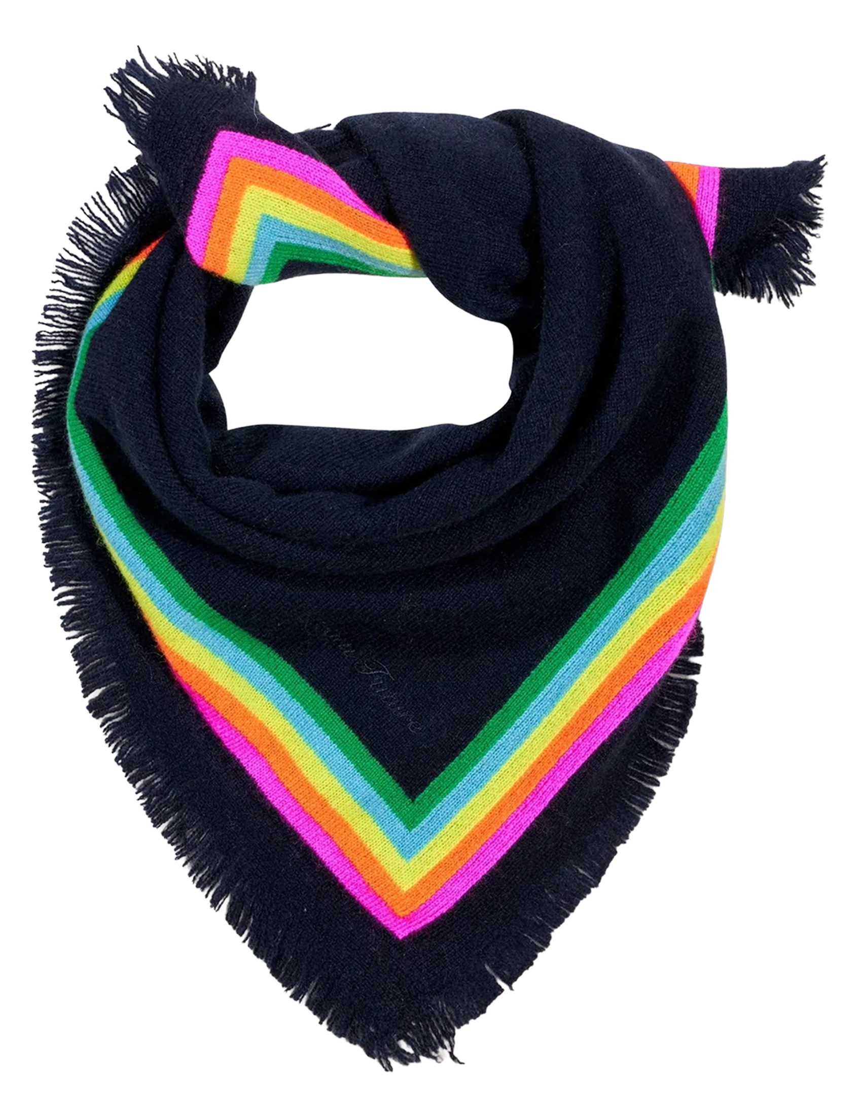 Striped cashmere scarf FROM FUTURE Blue