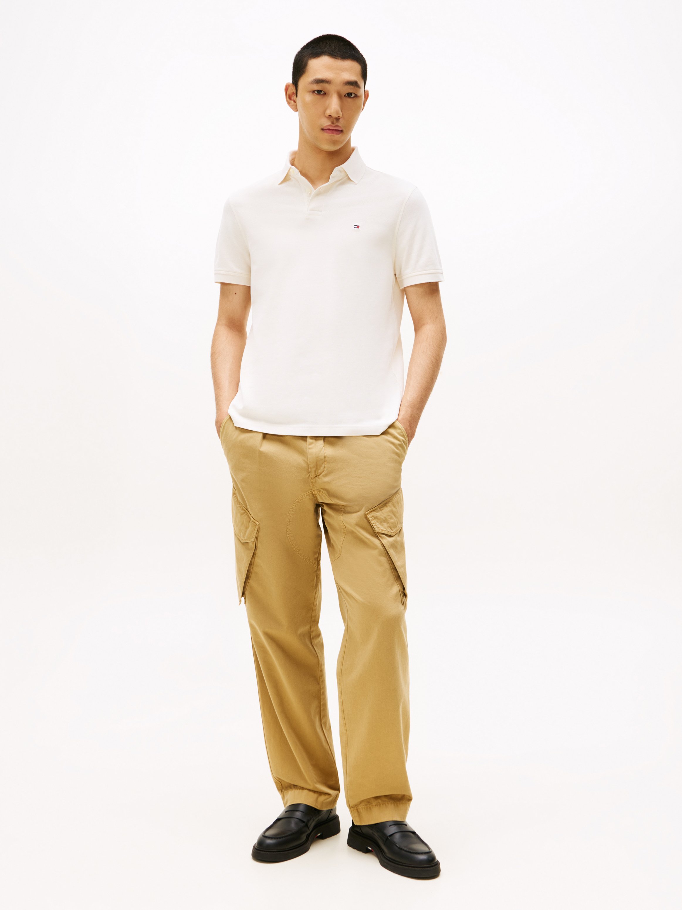 Regular-fit organic cotton-blend polo shirt TOMMY HILFIGER Yellow