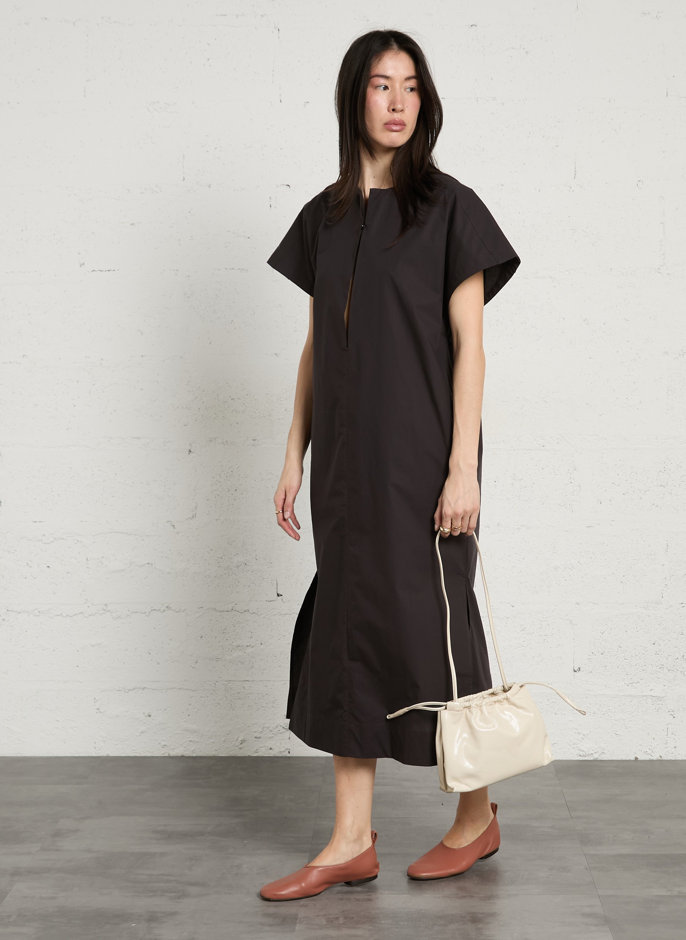 Patent leather shoulder bag SOEUR Beige