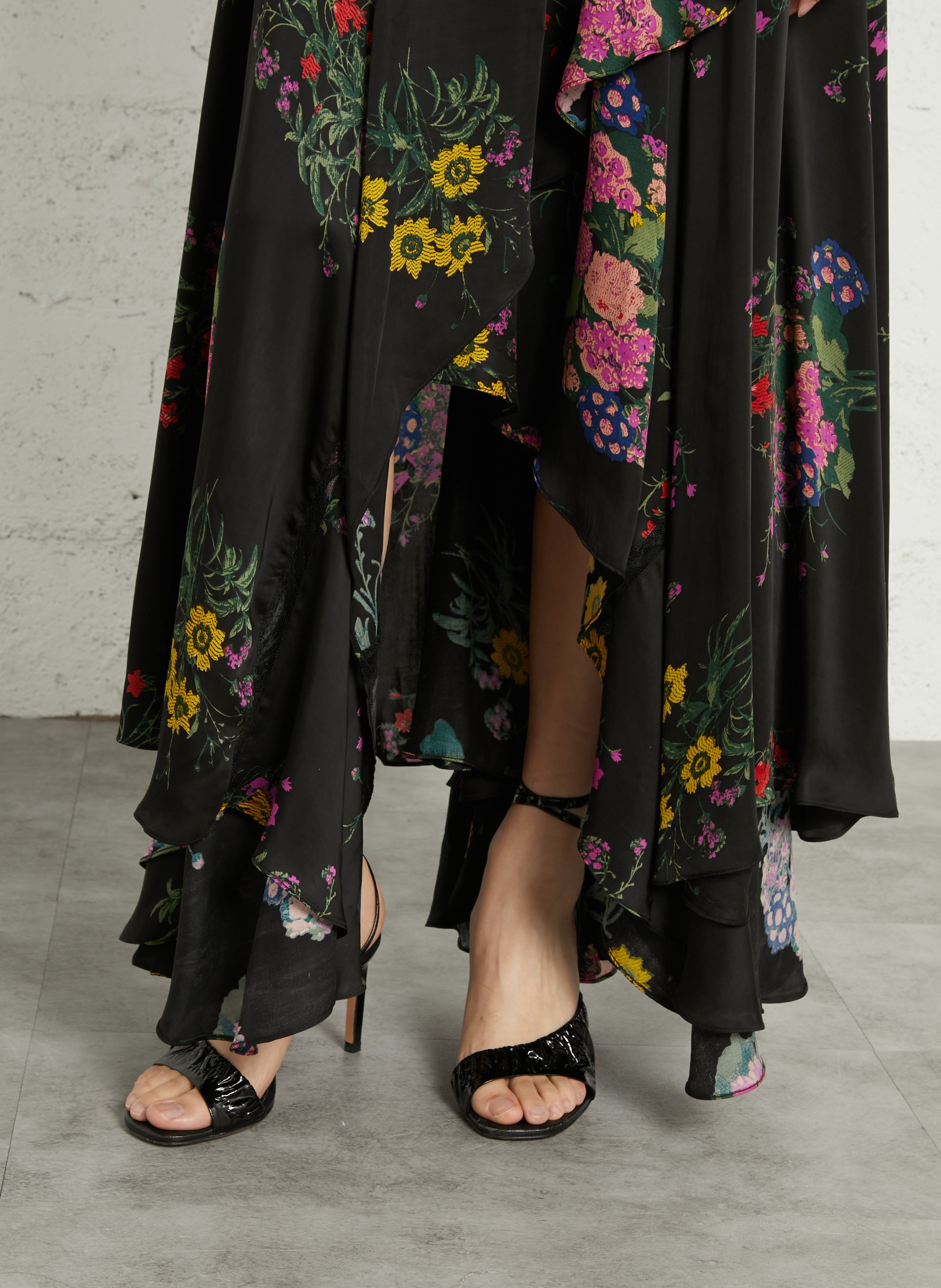 Long printed V-neck dress MES DEMOISELLES Multicolored