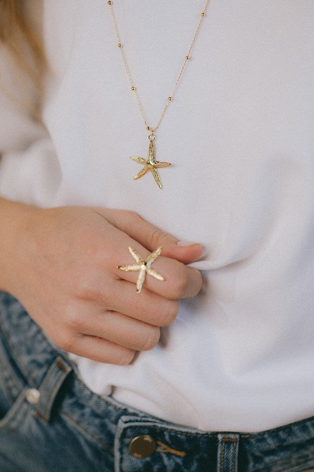 Maxi gold plated star ring MONSIEUR SIMONE Silver