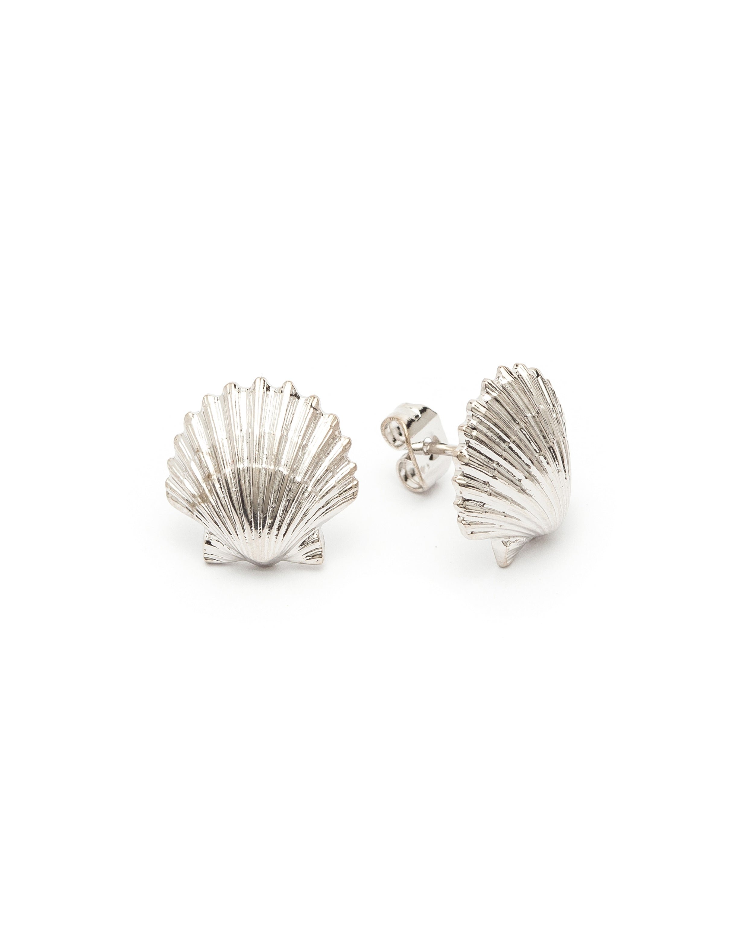Shells stud earrings in gold-plated 24K MONSIEUR SIMONE Silver