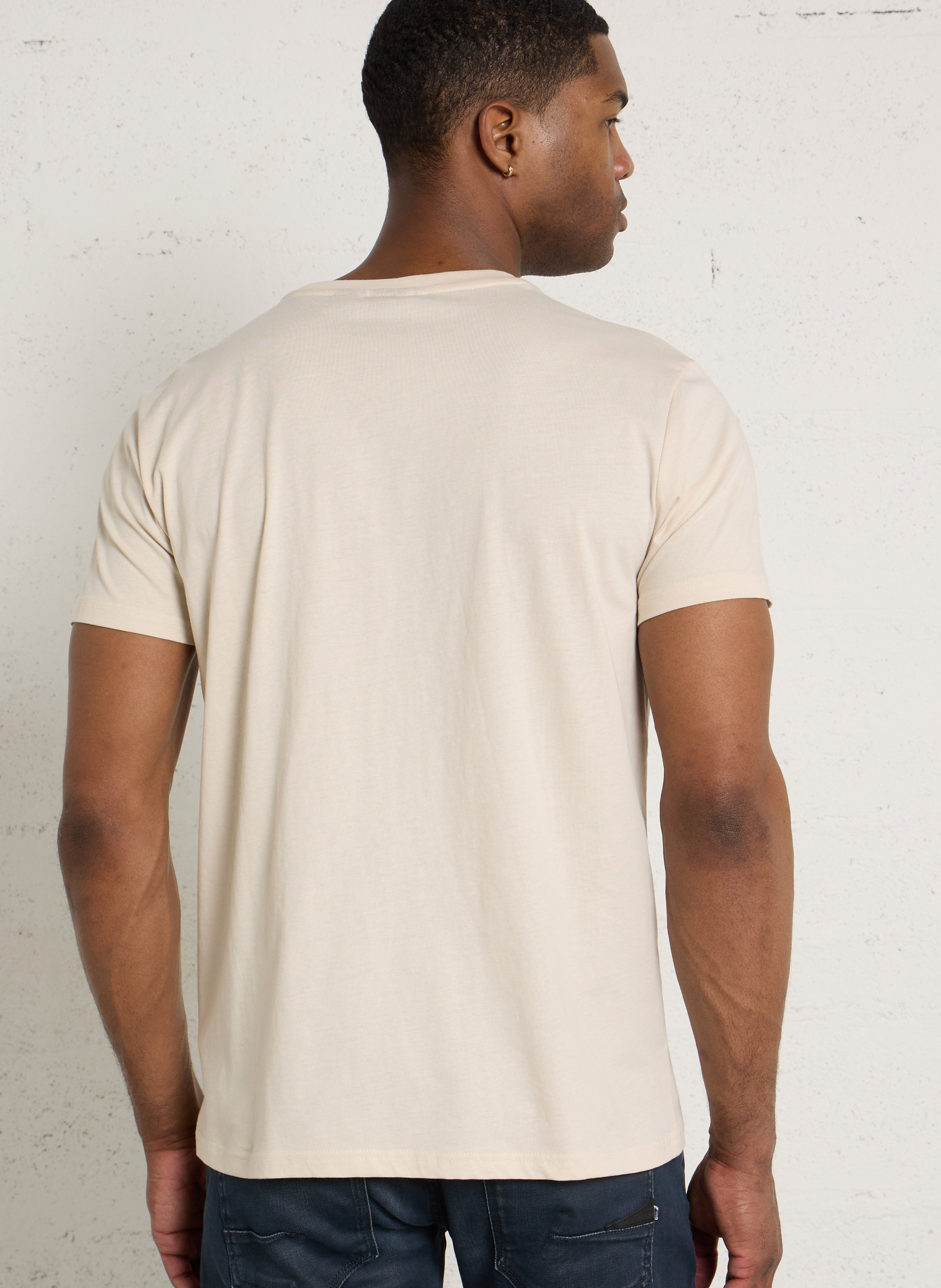 T-shirt met ronde hals in effen kleur LE TEMPS DES CERISES Grijs