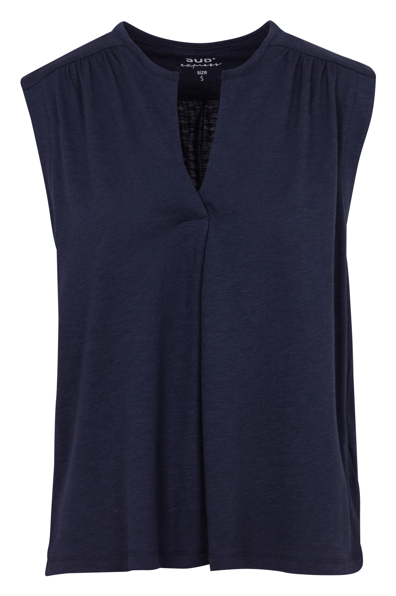 Loose-fit cotton-blend V-neck T-shirt SUD EXPRESS