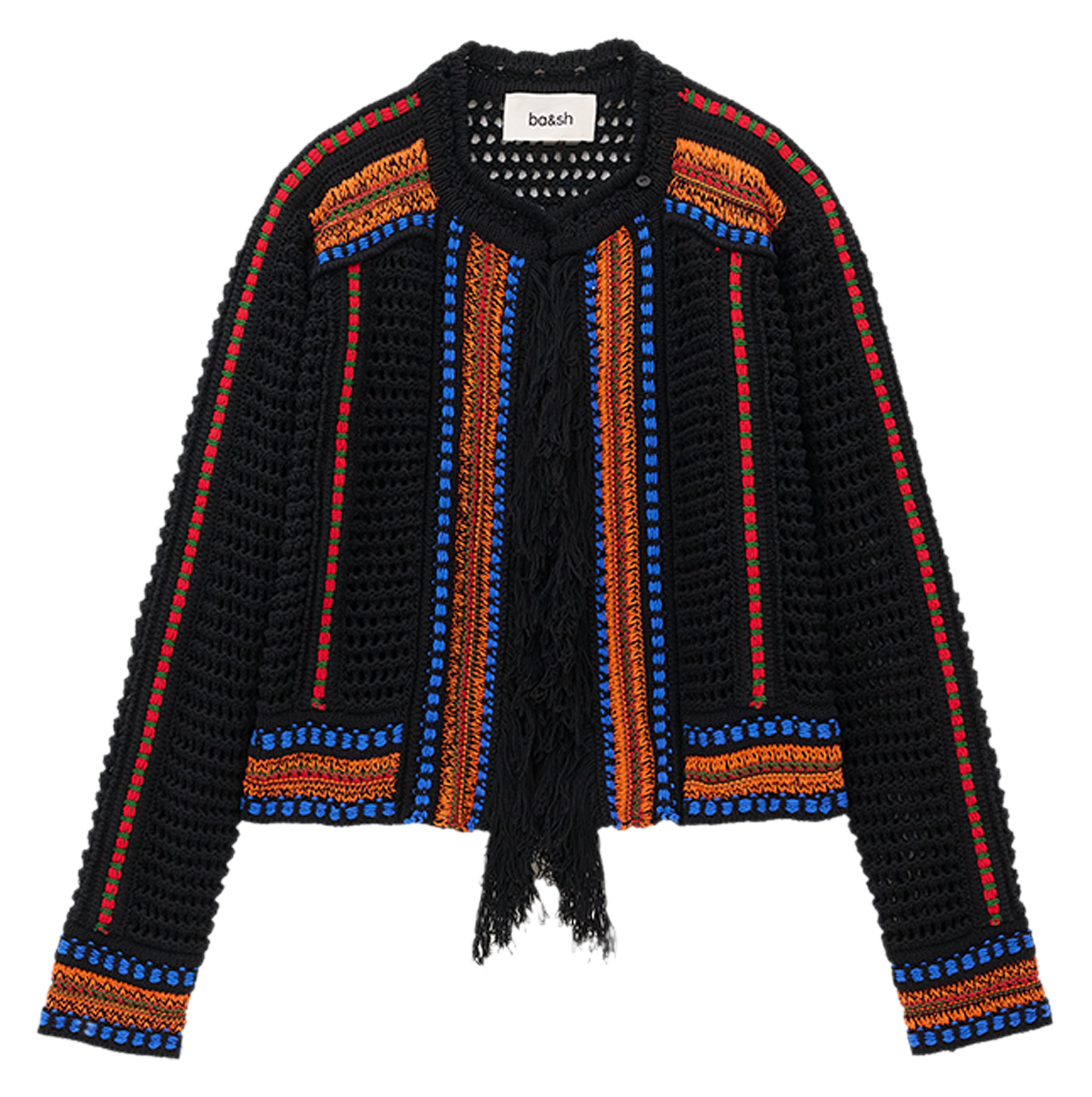 Gilet en crochet col rond BA&SH Multicolore