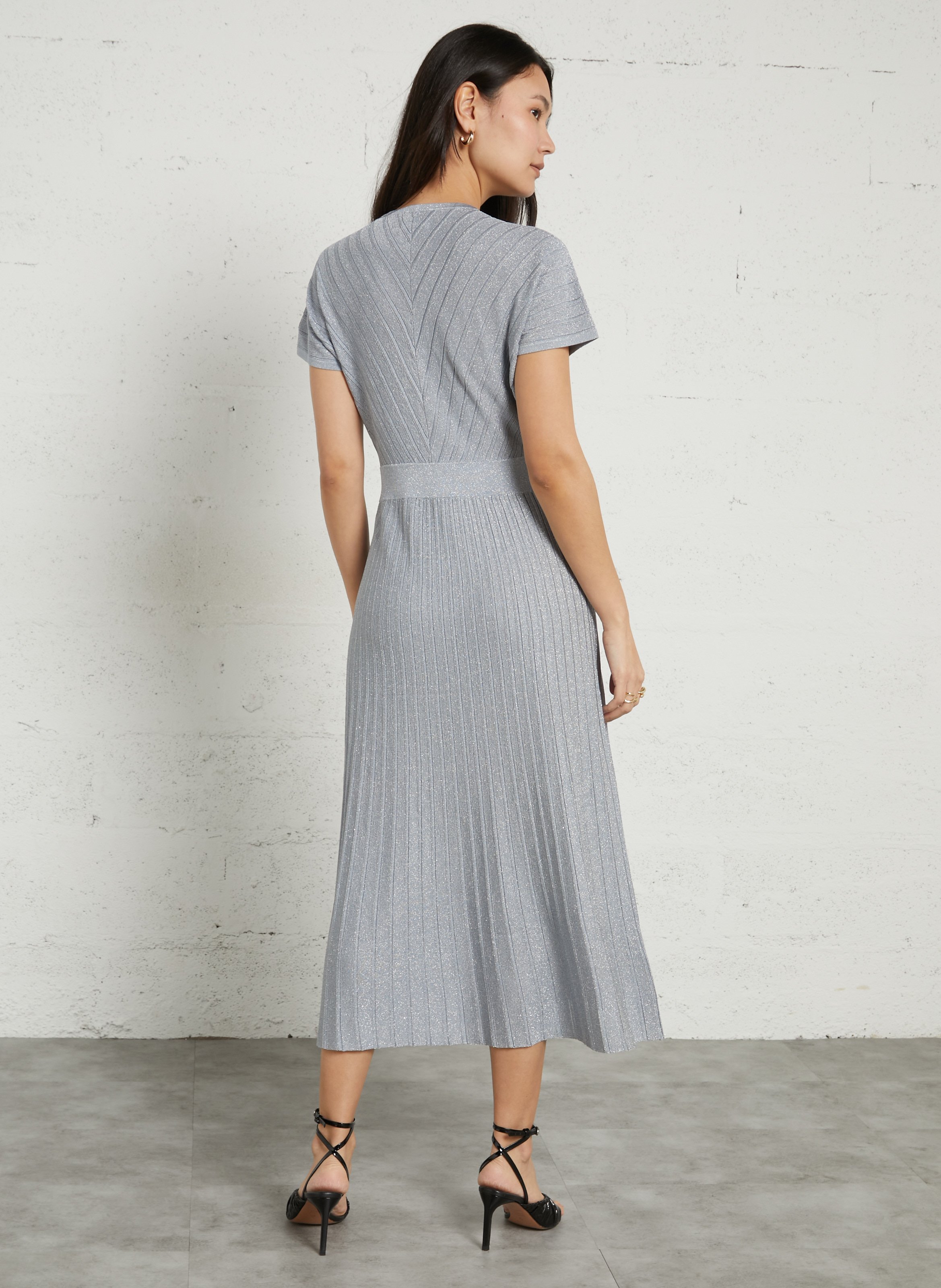 Long V-neck dress MAISON 123 Blue