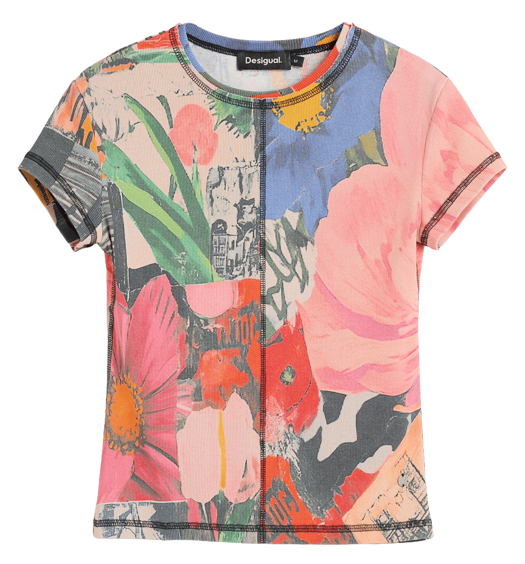 Basic cotton-mix T-shirt DESIGUAL Red