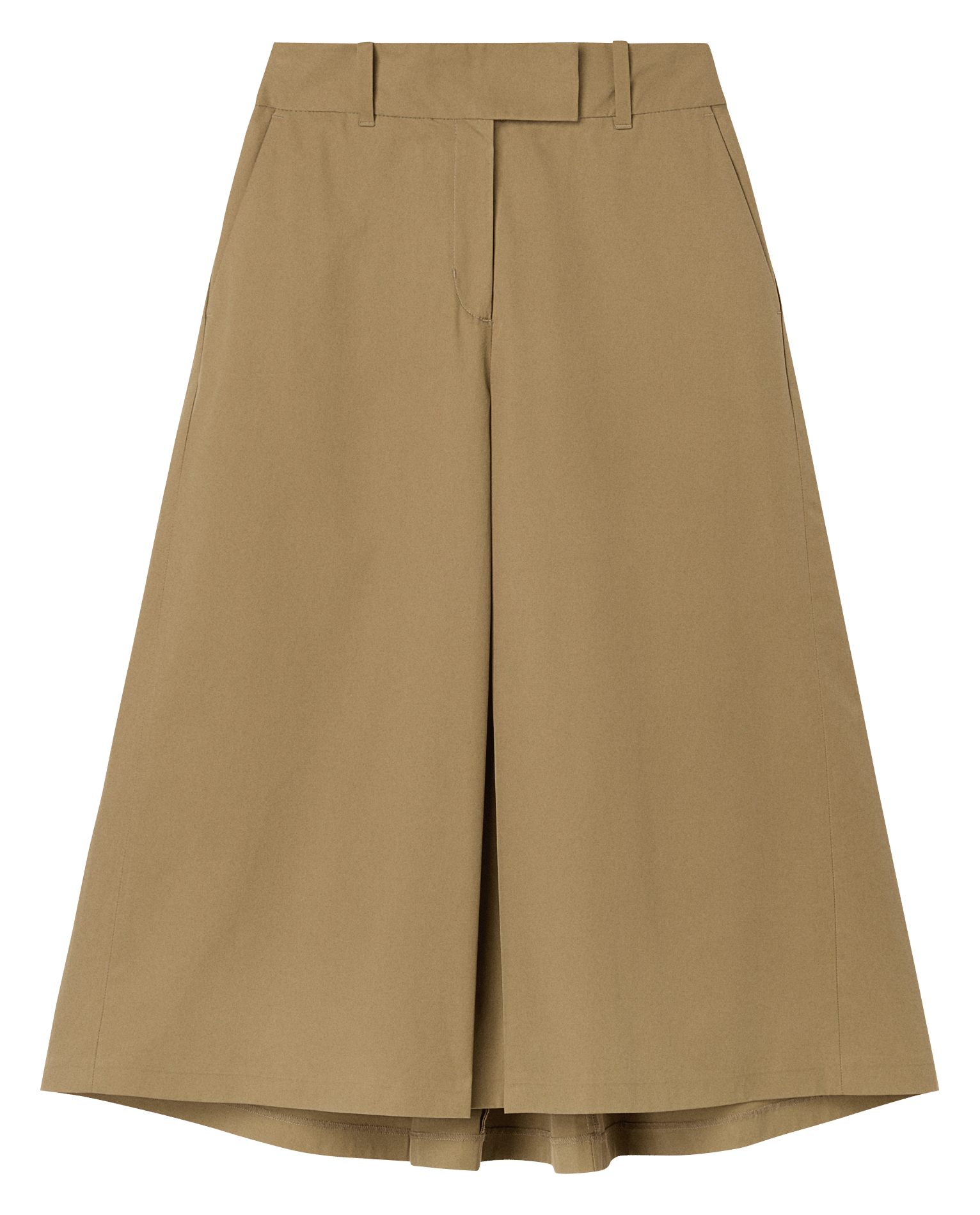 Jupe midi évasée taille haute FILIPPA K Beige