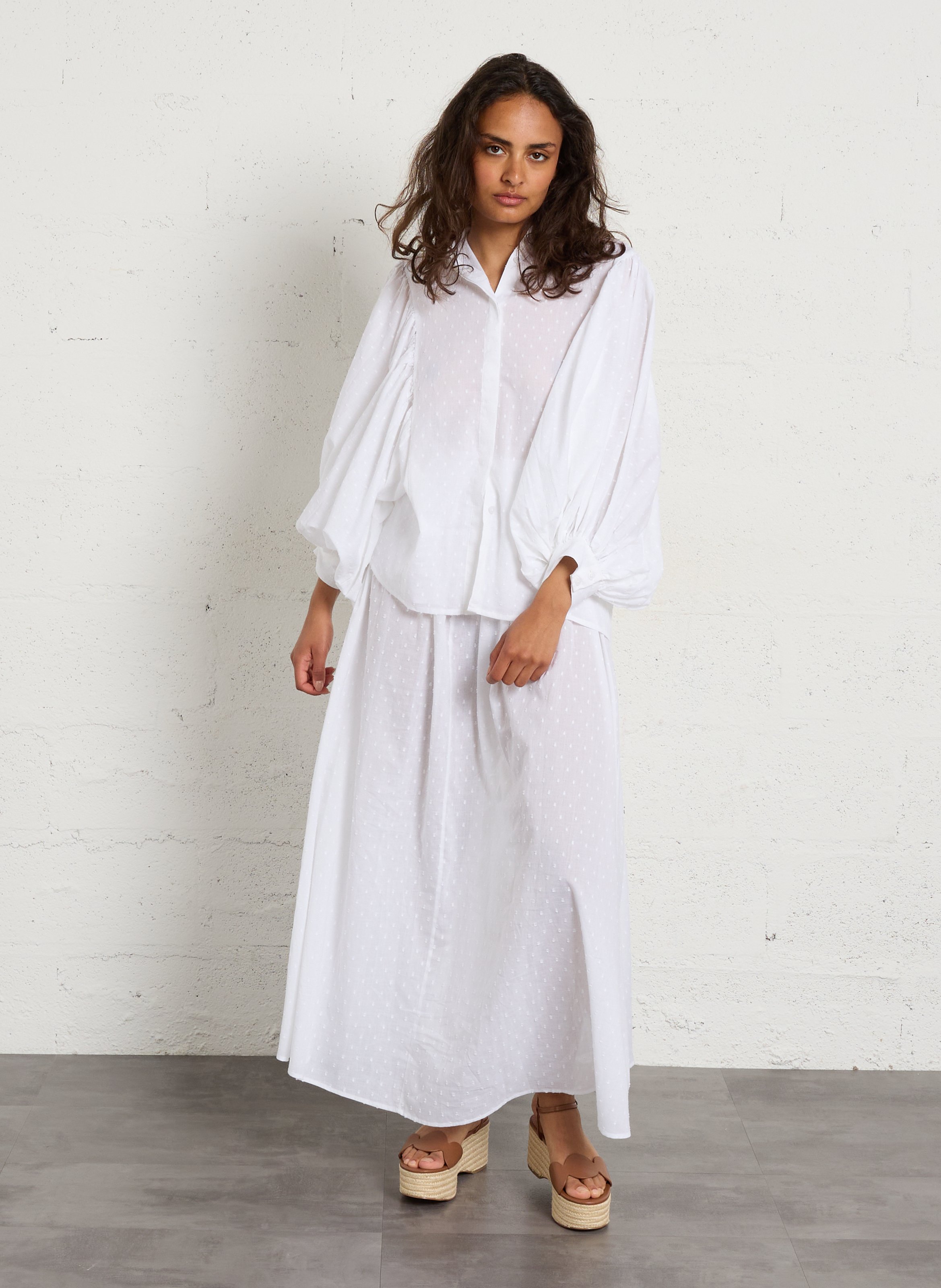 Sandales compensées en cuir BIBI LOU Marron