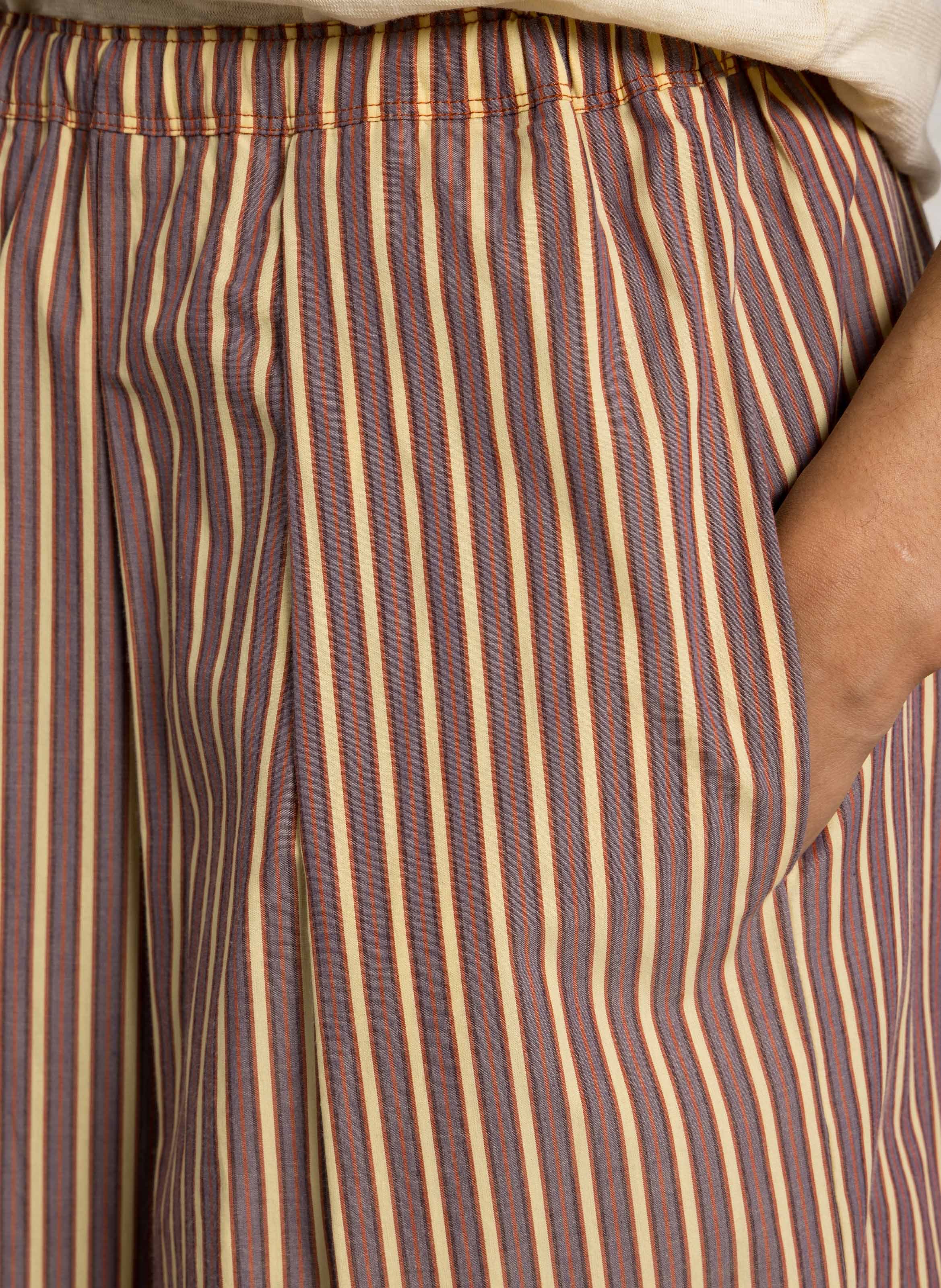 Jupe longue évasée taille haute MOISMONT Prune