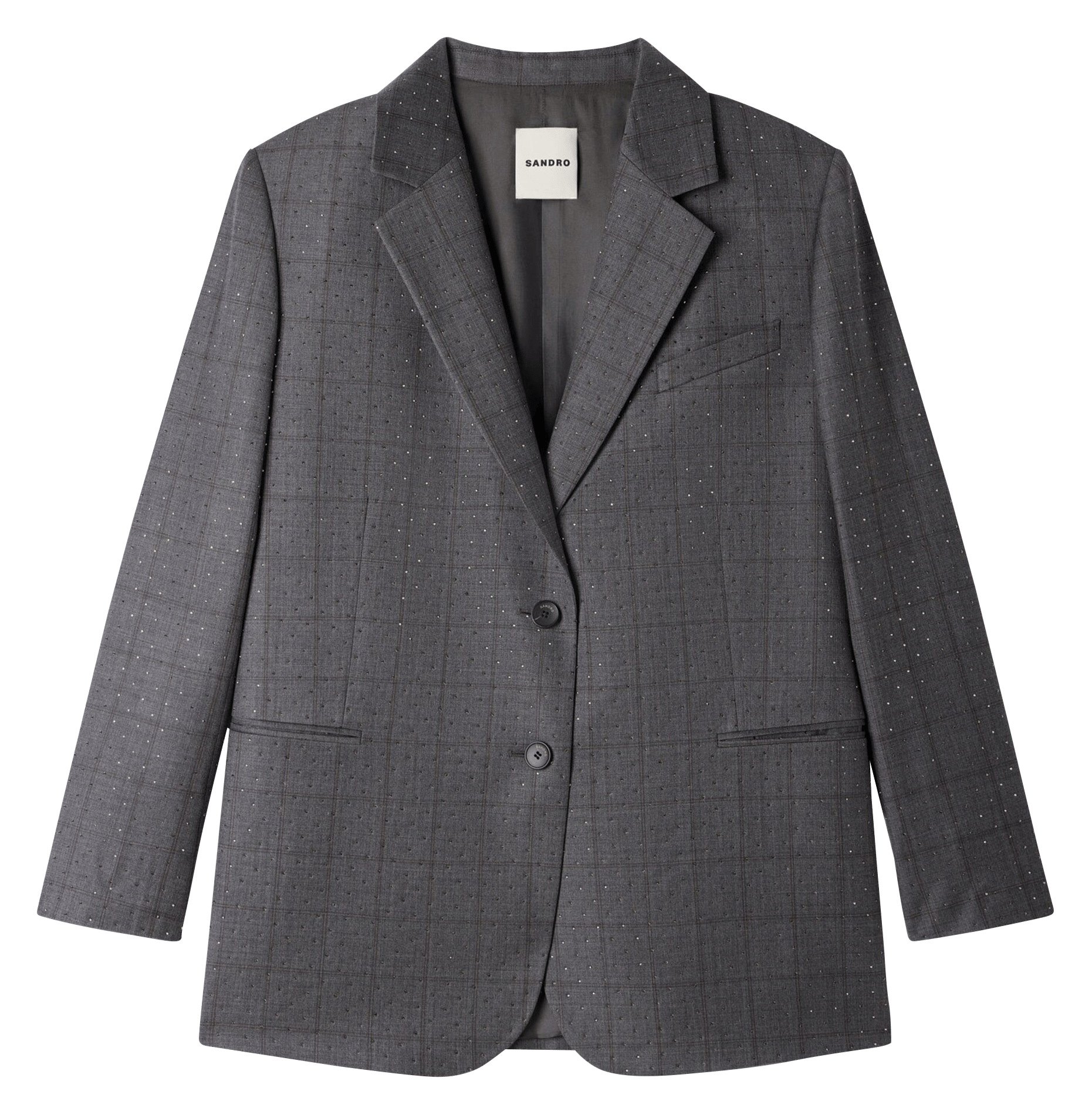 Oversized wollen blazer SANDRO Grijs