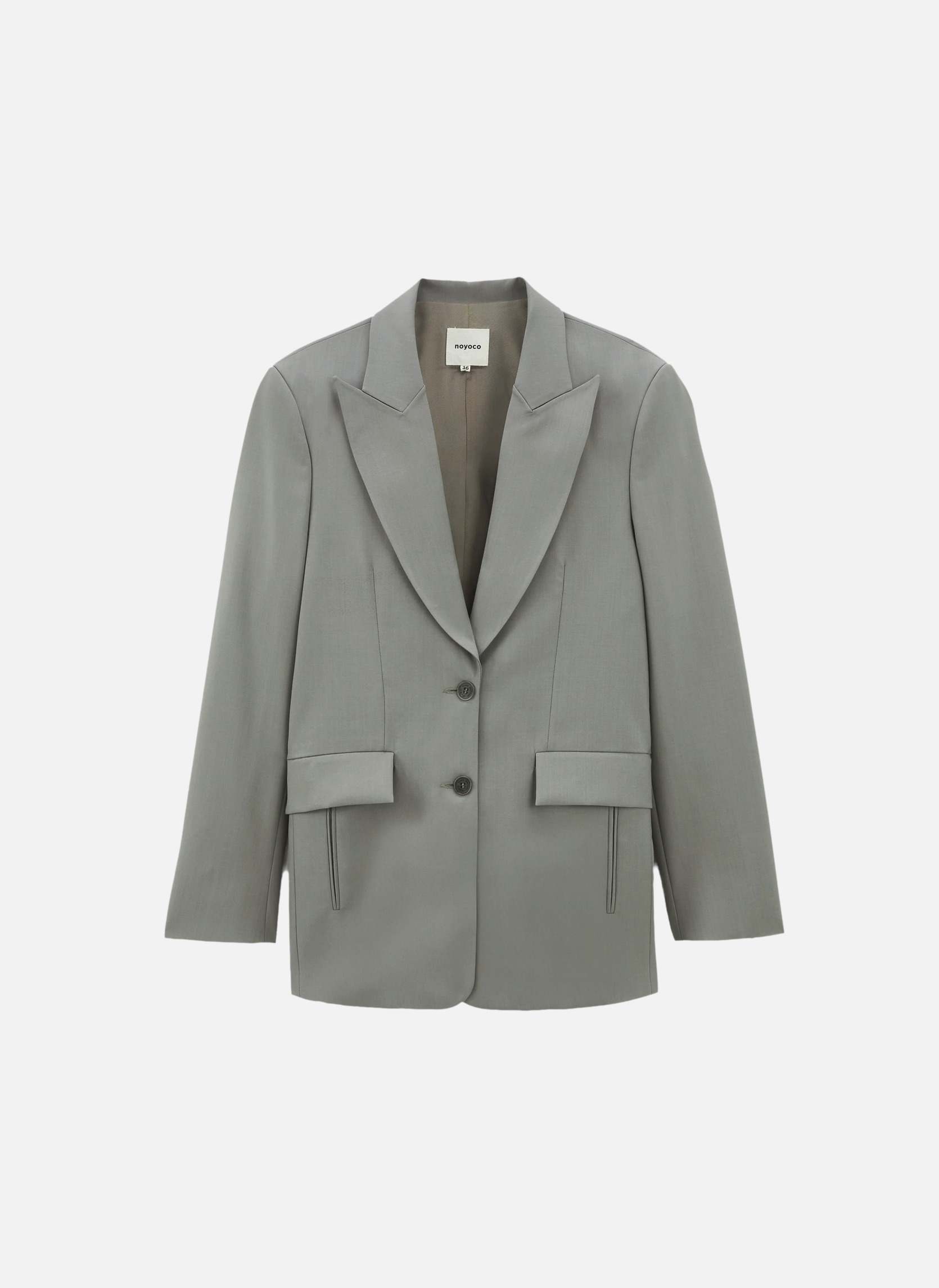 Suit jacket in eucalyptus suri Noyoco Green