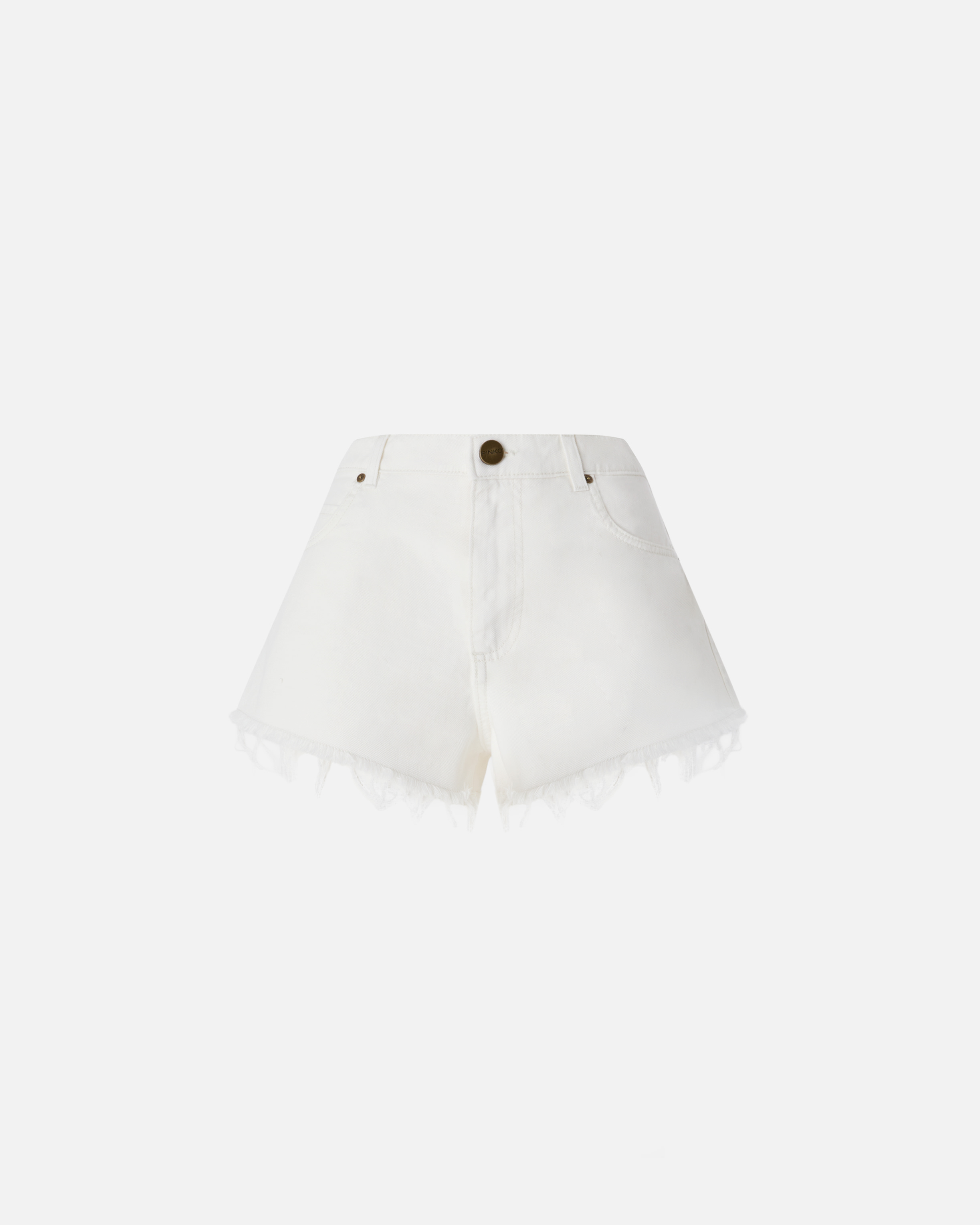 Short in cotton with logo embroidery PINKO White