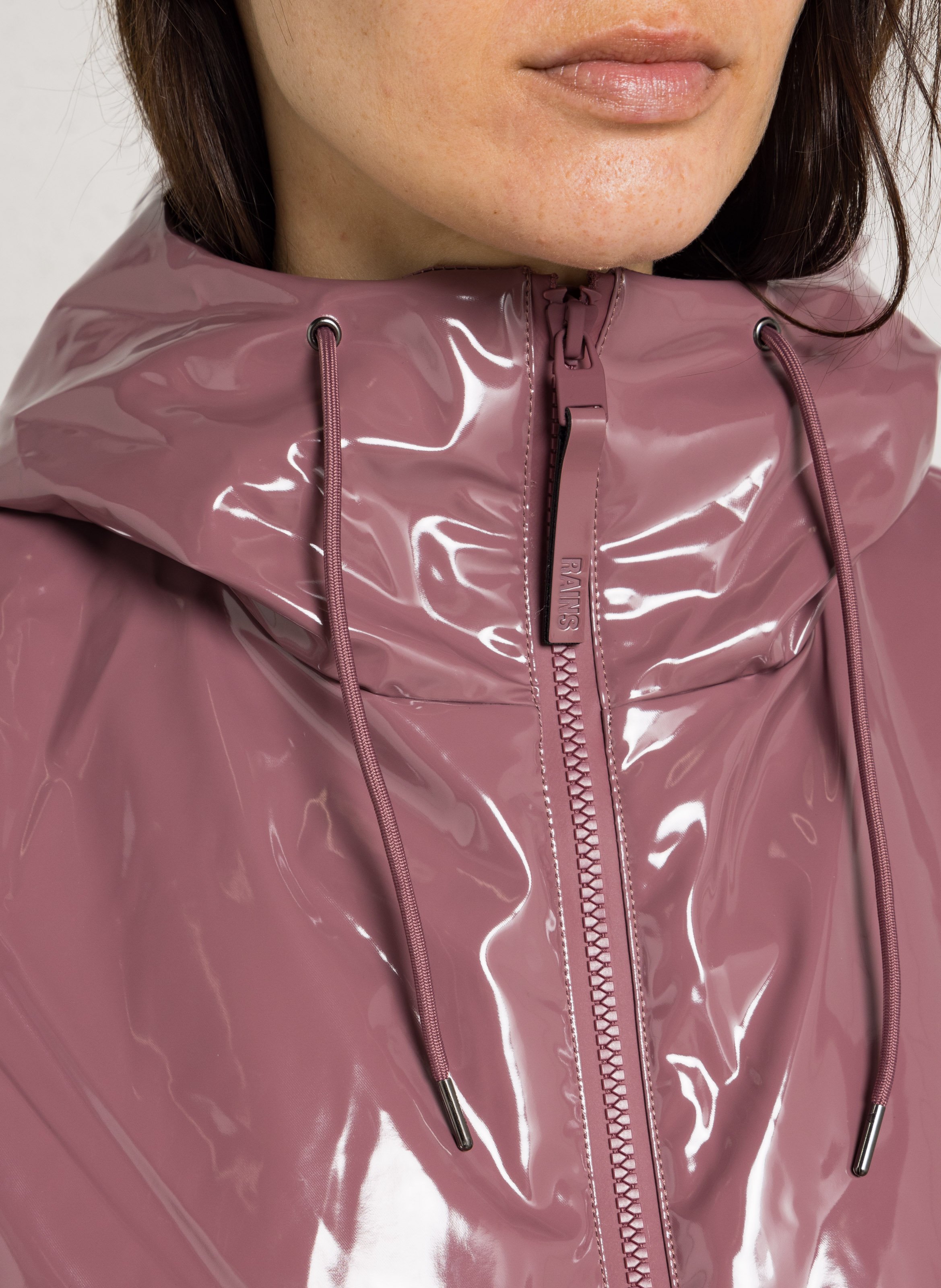 High-neck raincoat RAINS Pink