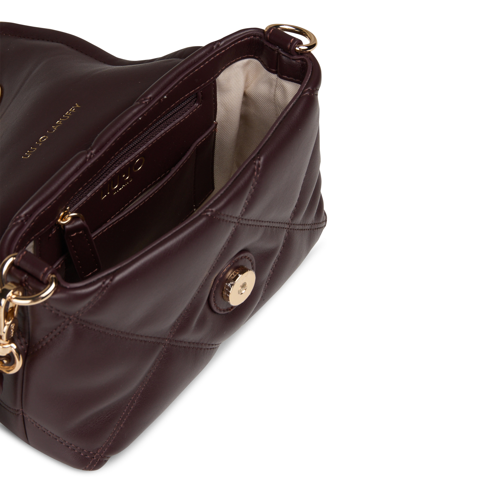 Leather-look shoulder bag LIU JO Plums