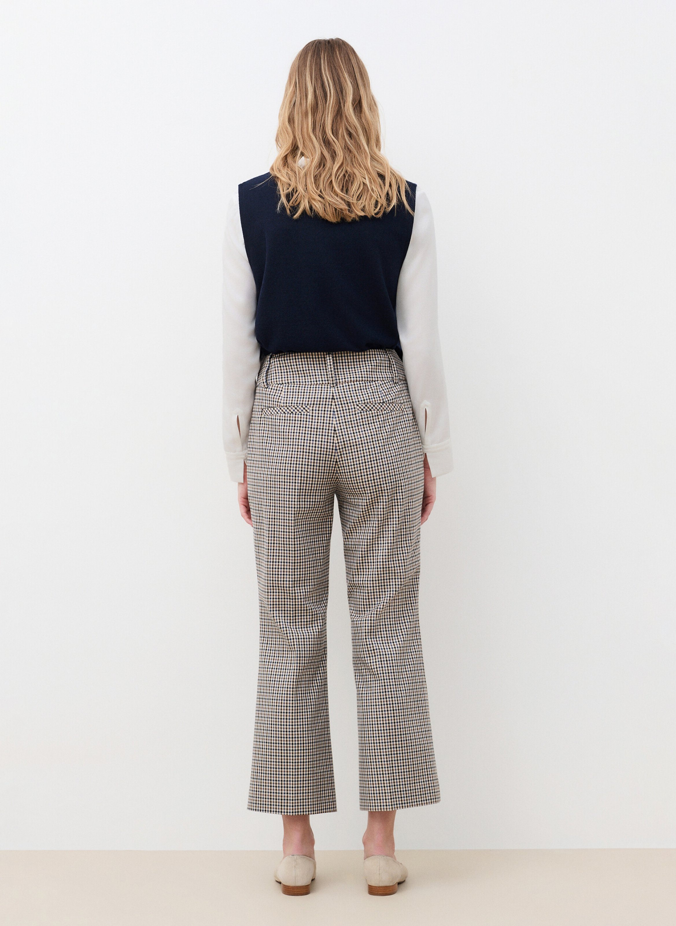 Printed cotton-blend pants CAROLL Brown