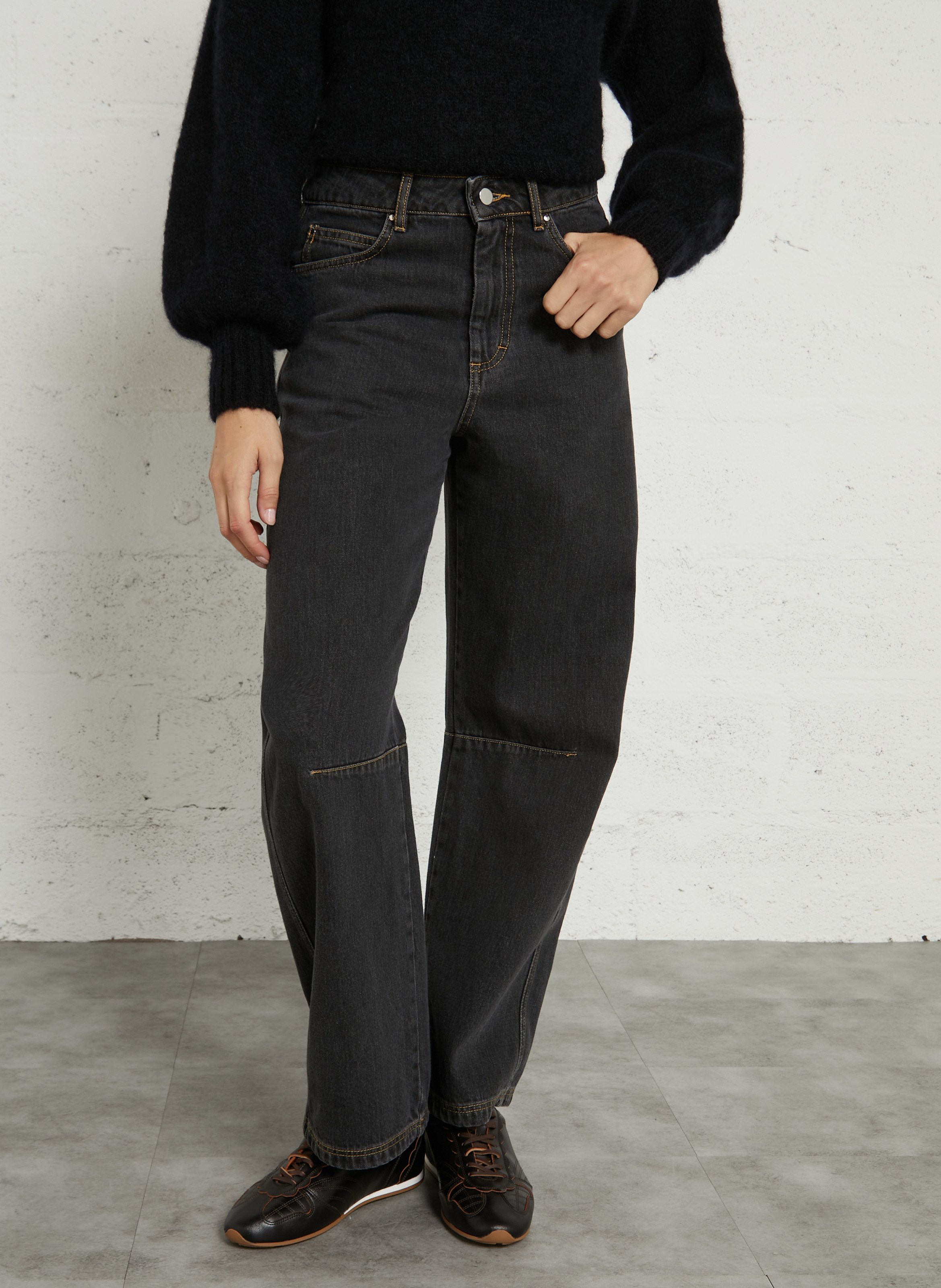 Jeansfass uni aus Baumwollmischung HOD PARIS Grau