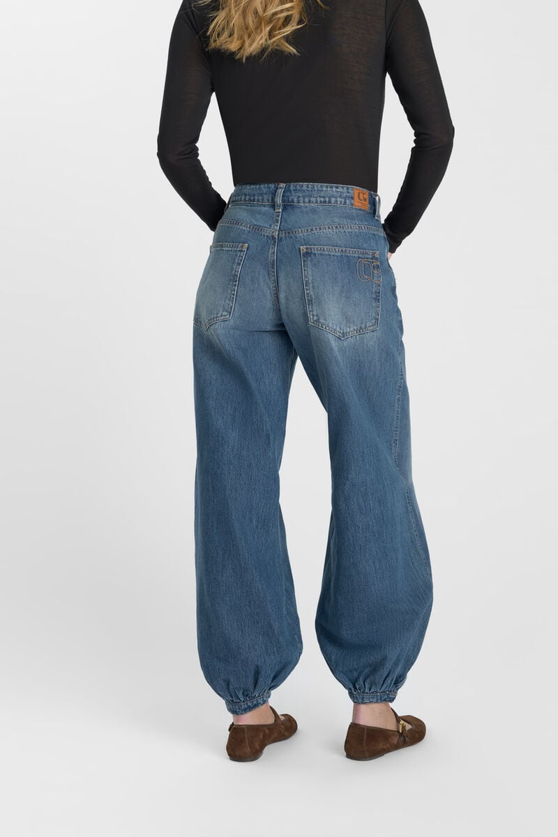 Loose jeans, wide, length 34 LE TEMPS DES CERISES Blue