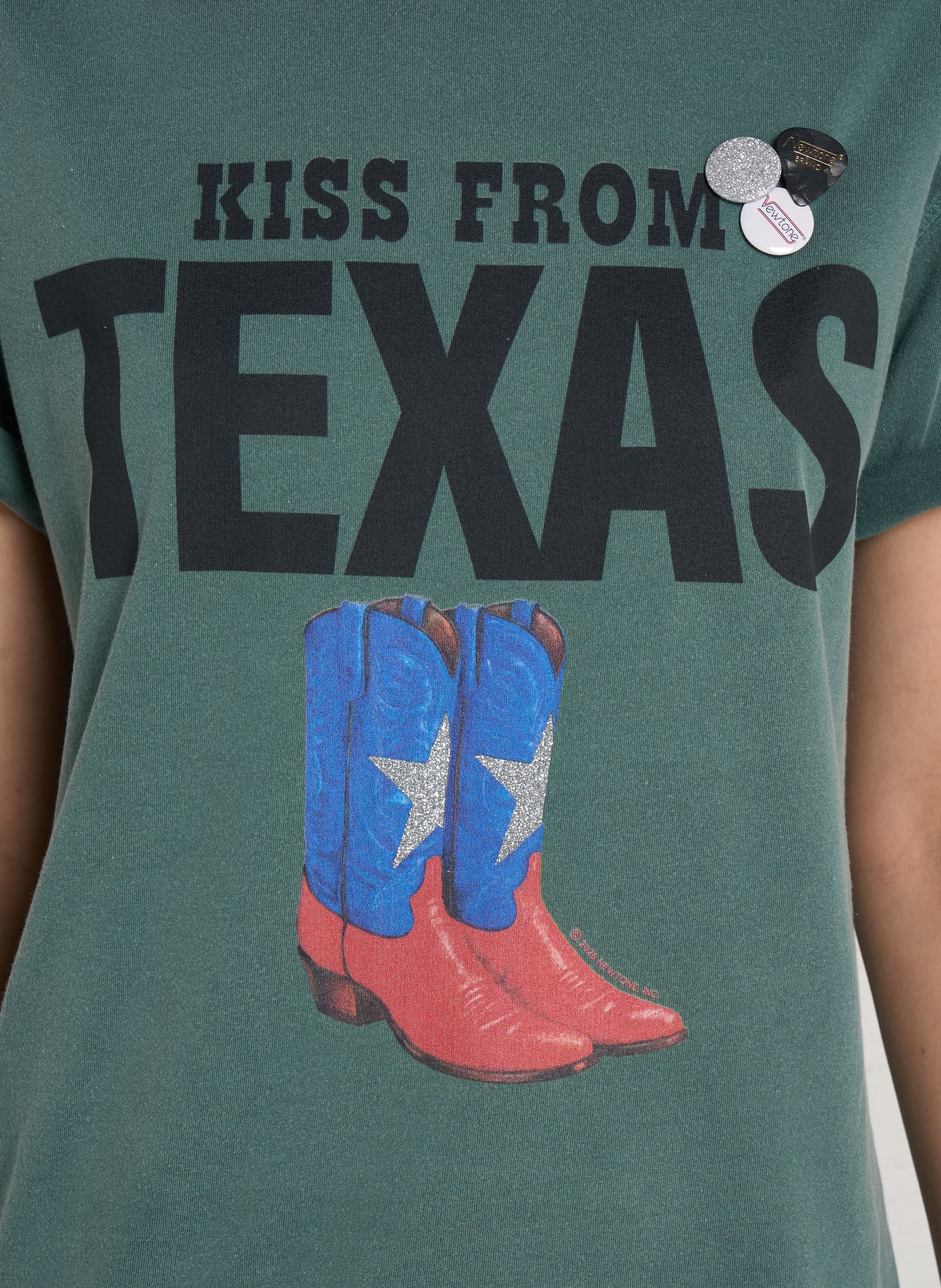 Tee-shirt imprimé en coton NEWTONE Vert