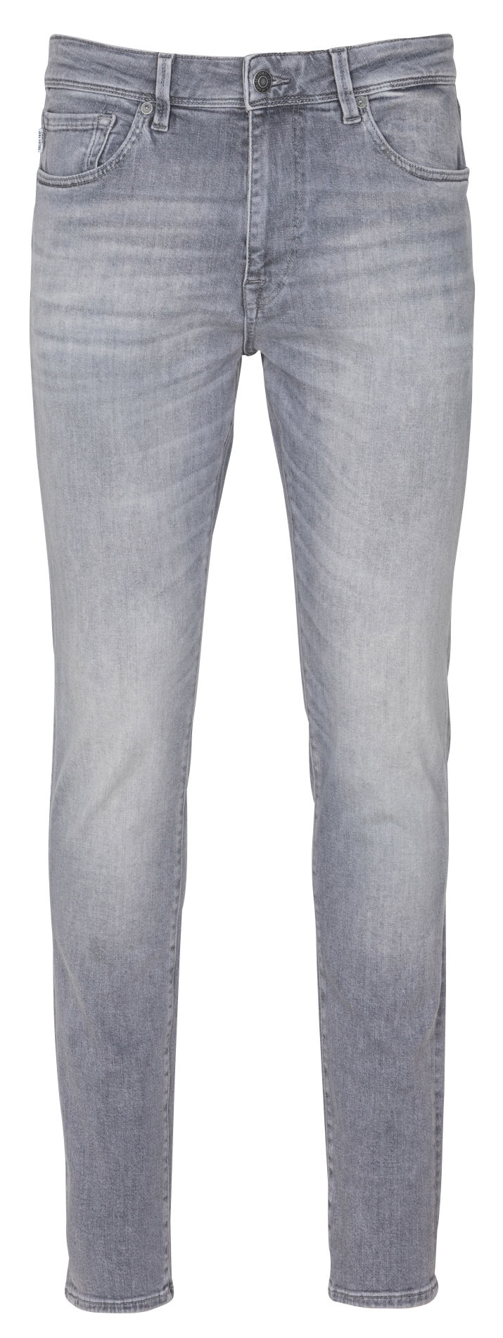 Cotton-blend straight-leg jeans SELECTED Grey