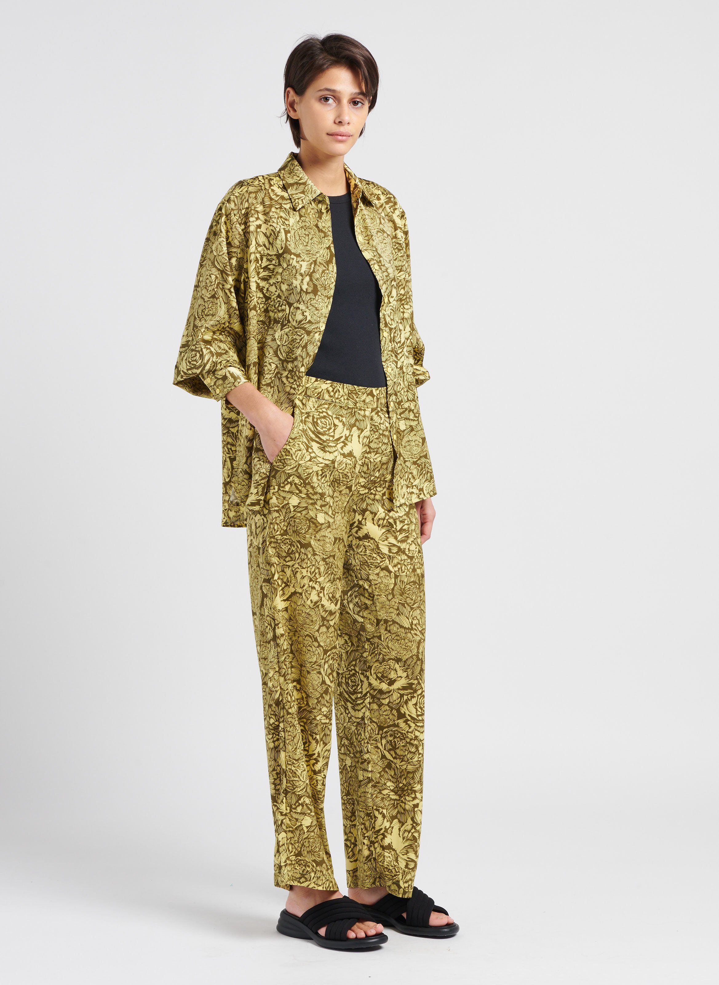 Chemise col classique imprimée  MOSS COPENHAGEN Jaune