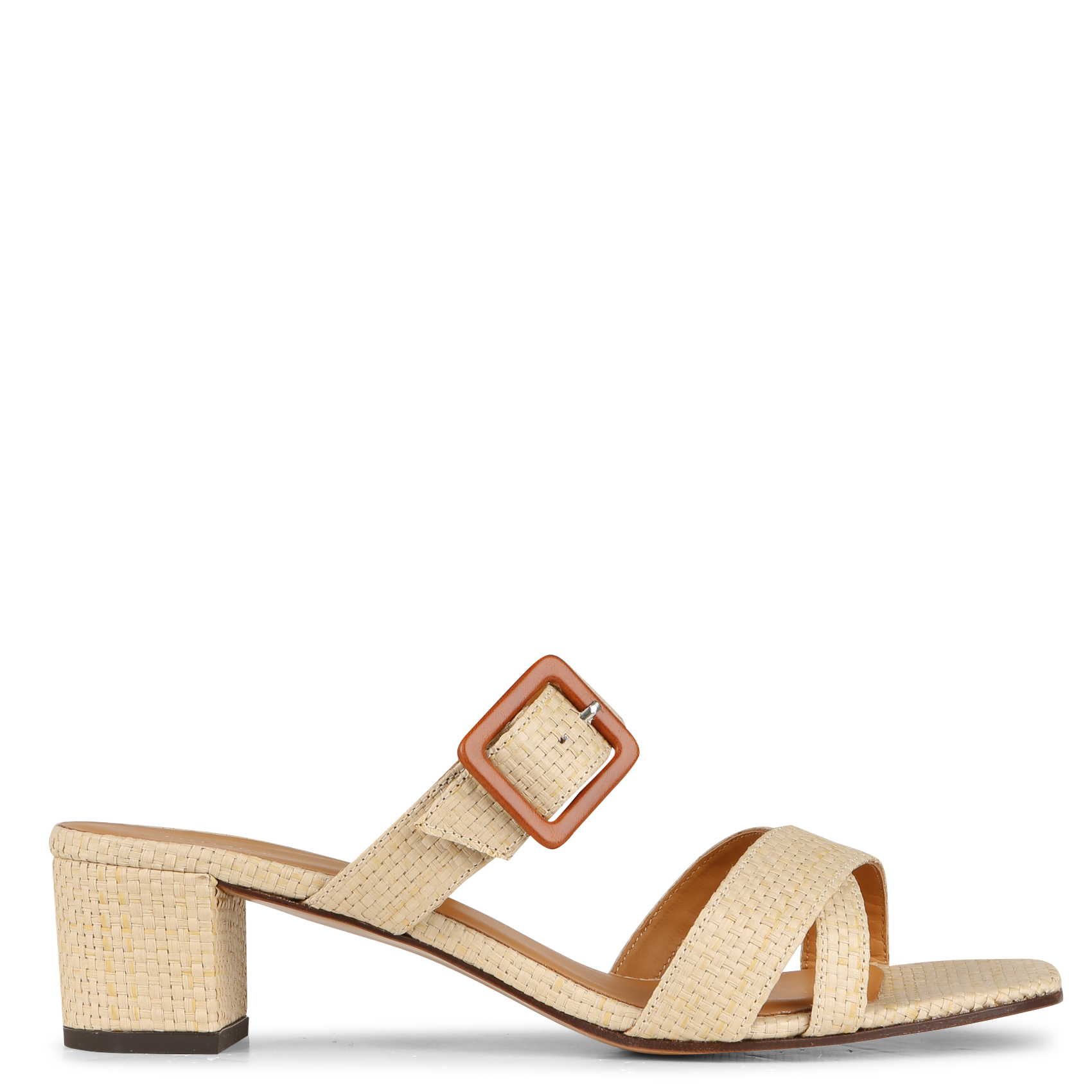 Sandales en cuir verni RIVECOUR Beige