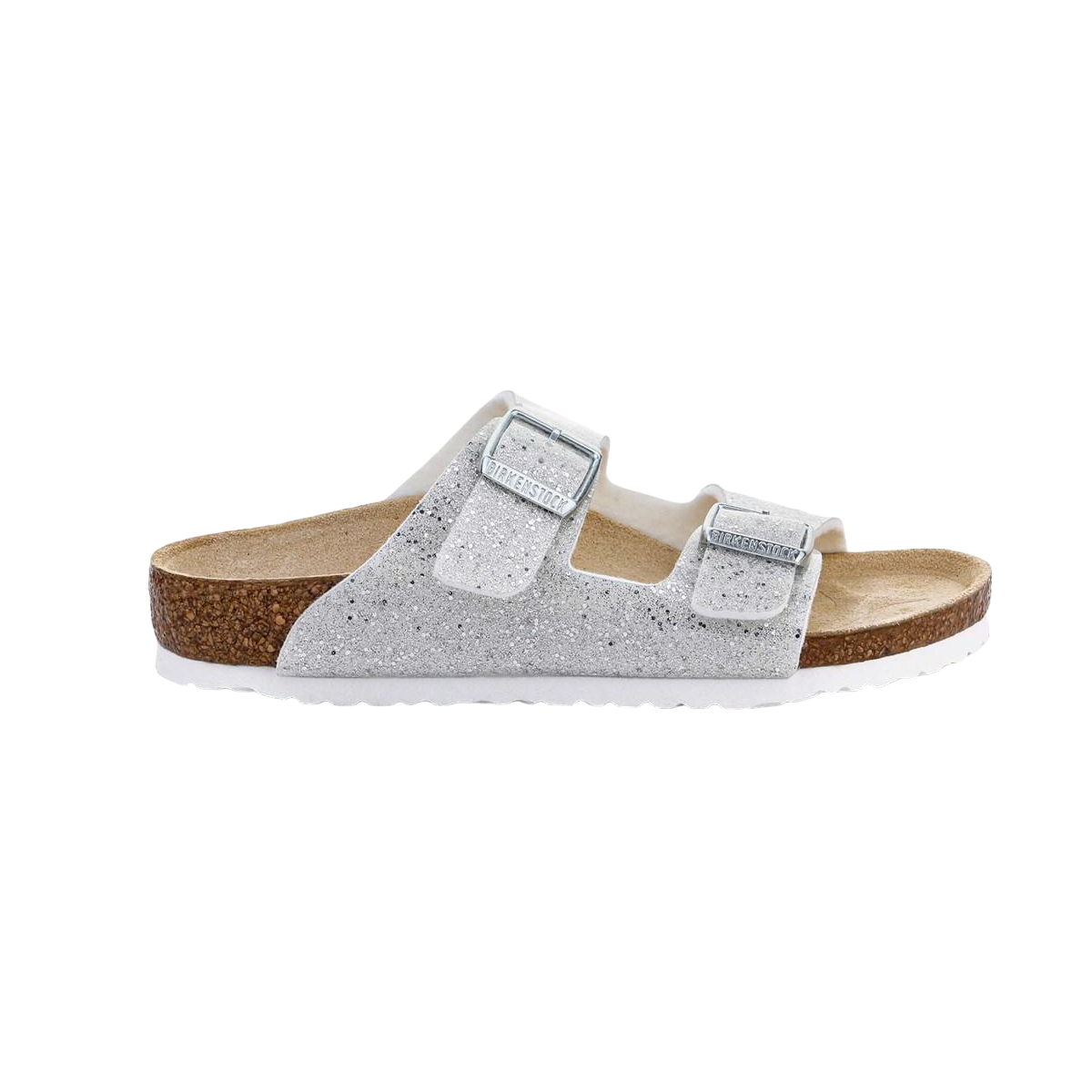 Faux leather sandals BIRKENSTOCK Silver