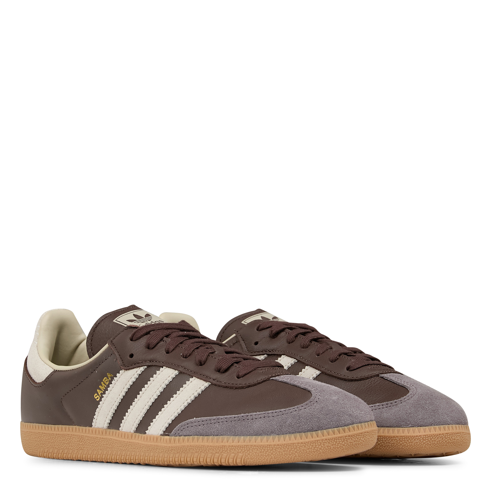 Low-top dual-material sneakers ADIDAS Brown