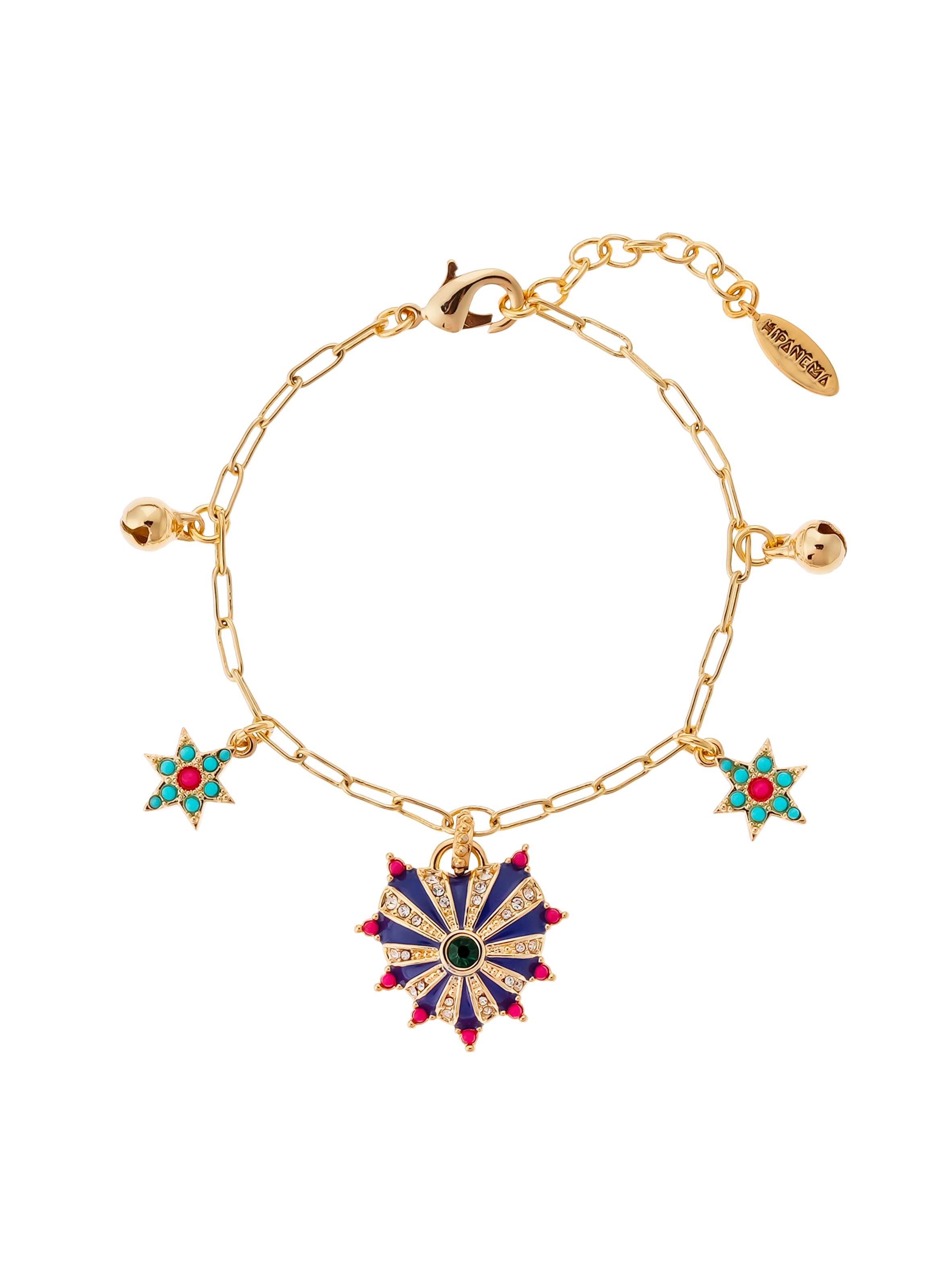 Chain bracelet with brass charms HIPANEMA Golden