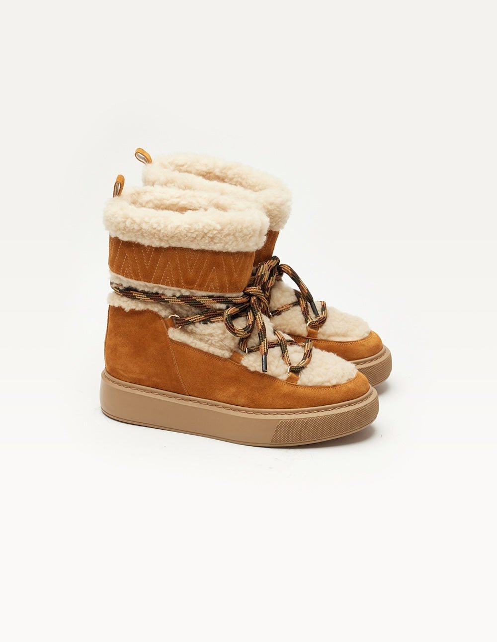 Suede fur-lined boots ODAJE EX. M.MOUSTACHE Brown