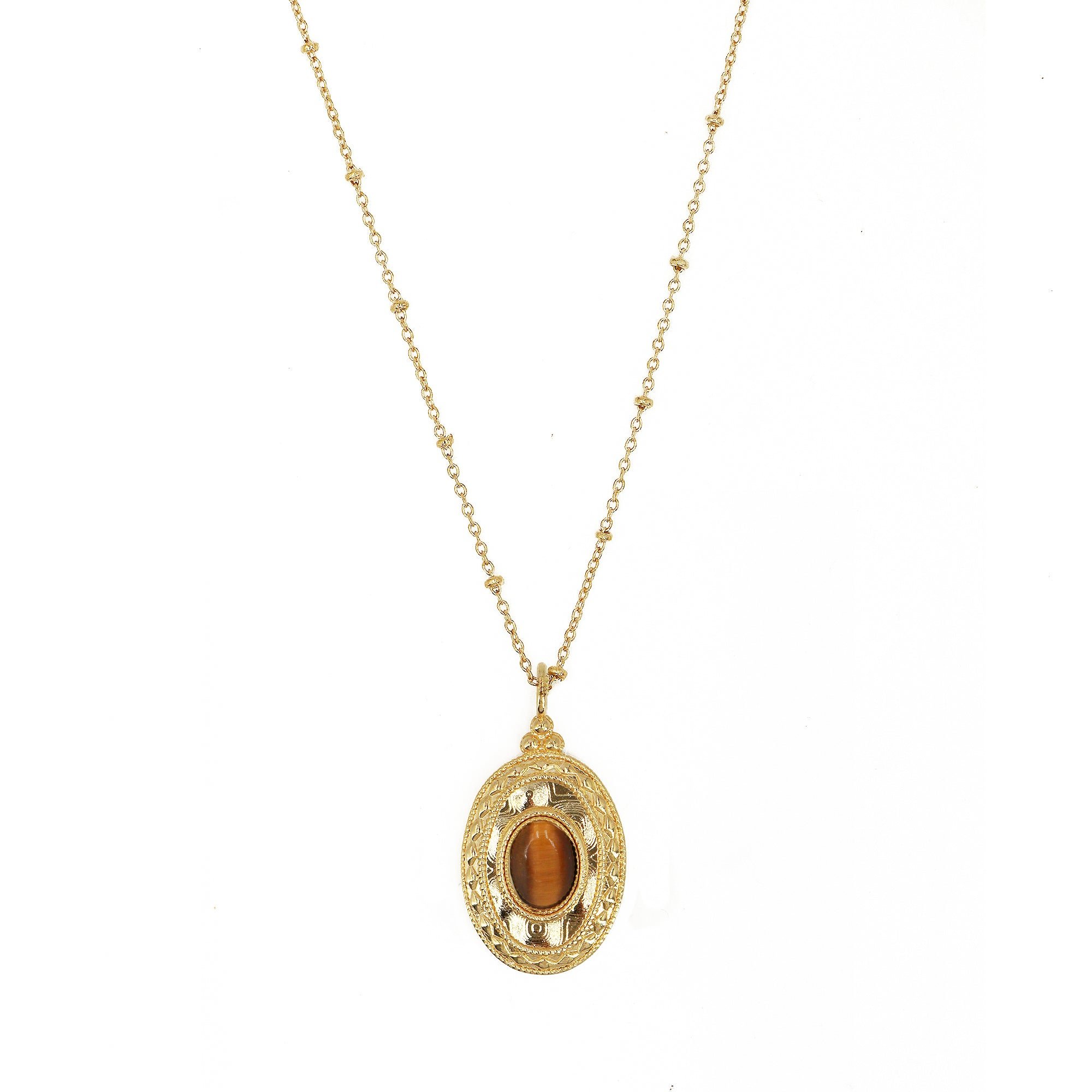 Collier plaqué or kate NILAI Orange