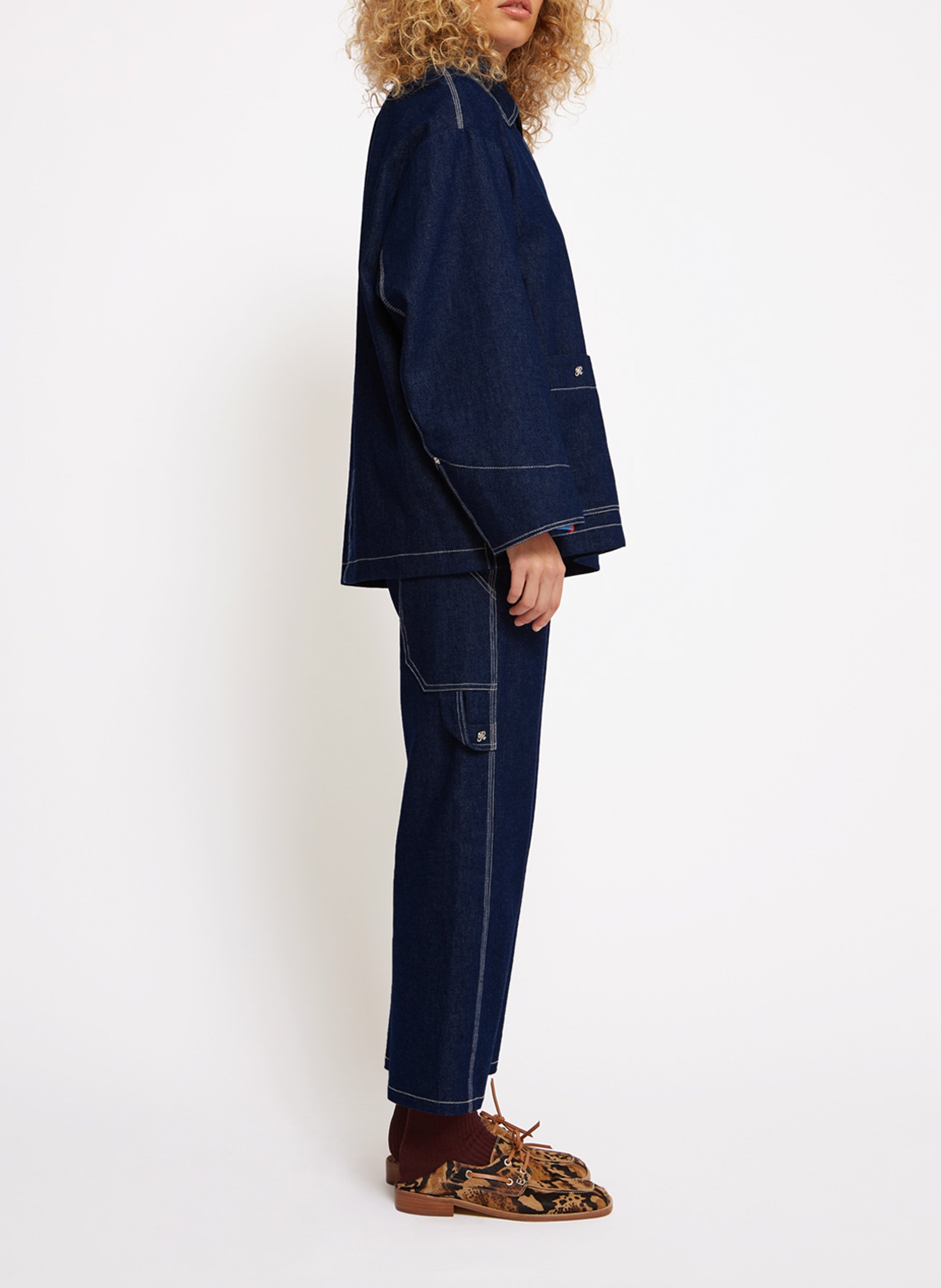 Veste oversize en coton ROSEANNA Bleu