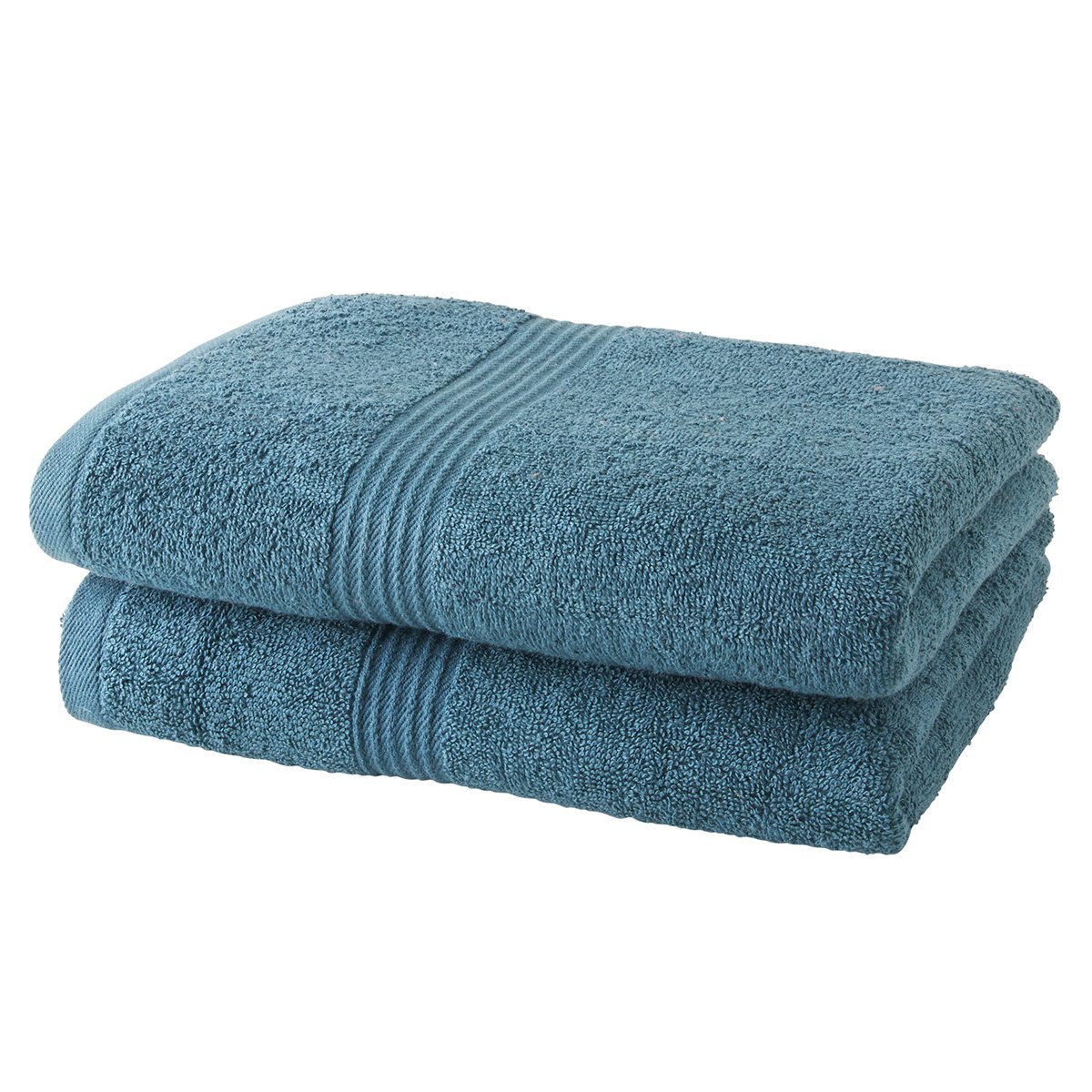 Set of 2 cotton bath towels TODAY LINGE DE MAISON Blue