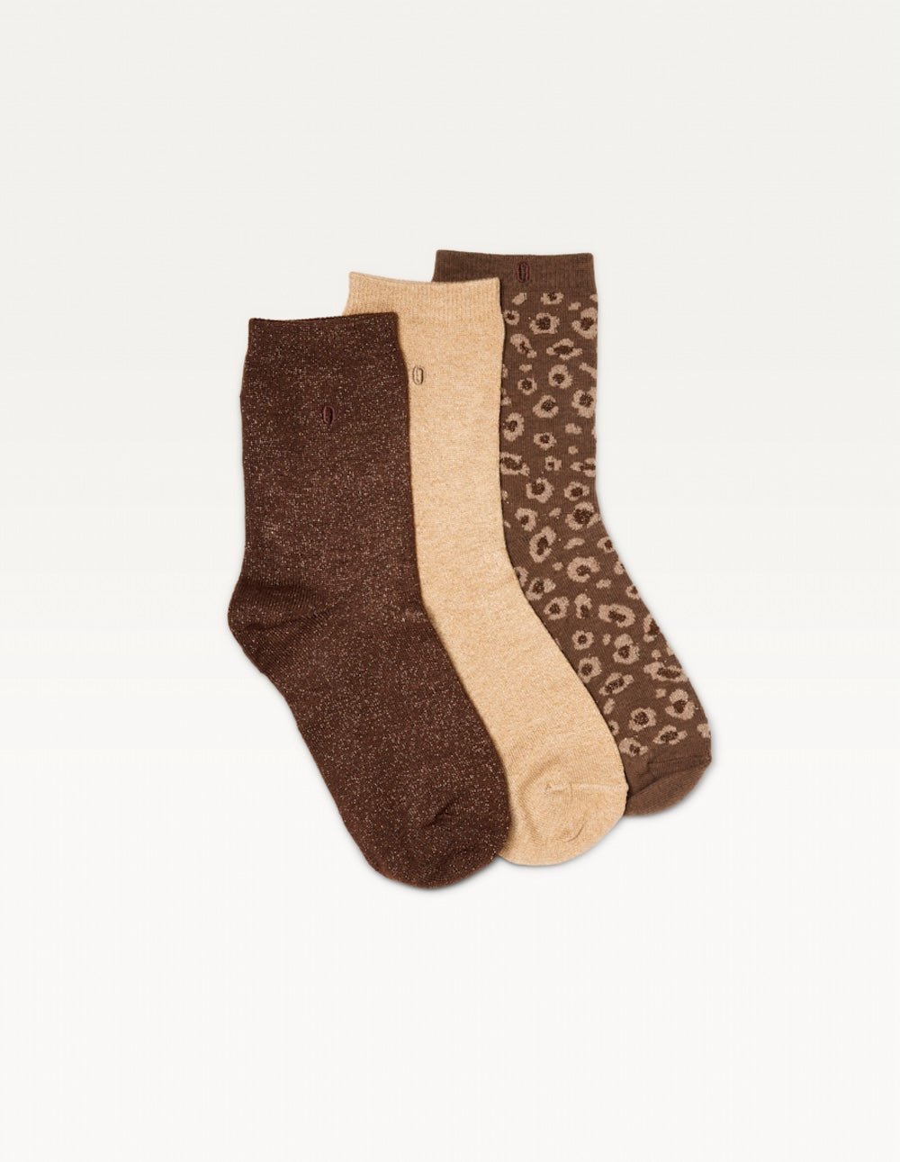 Pack of 3 pairs of socks ODAJE EX. M.MOUSTACHE Brown