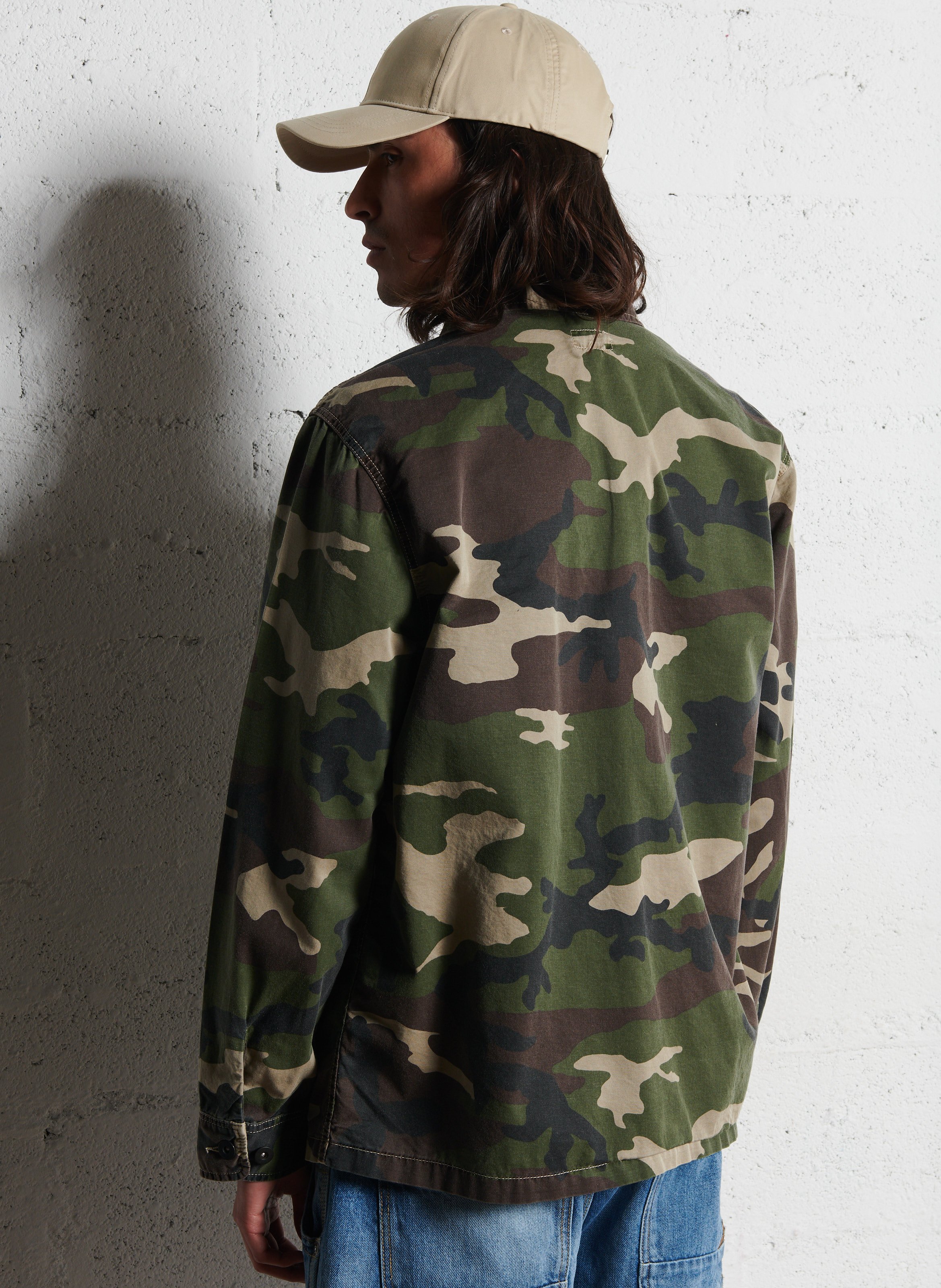 Military buttoned straight jacket HARTFORD Khaki