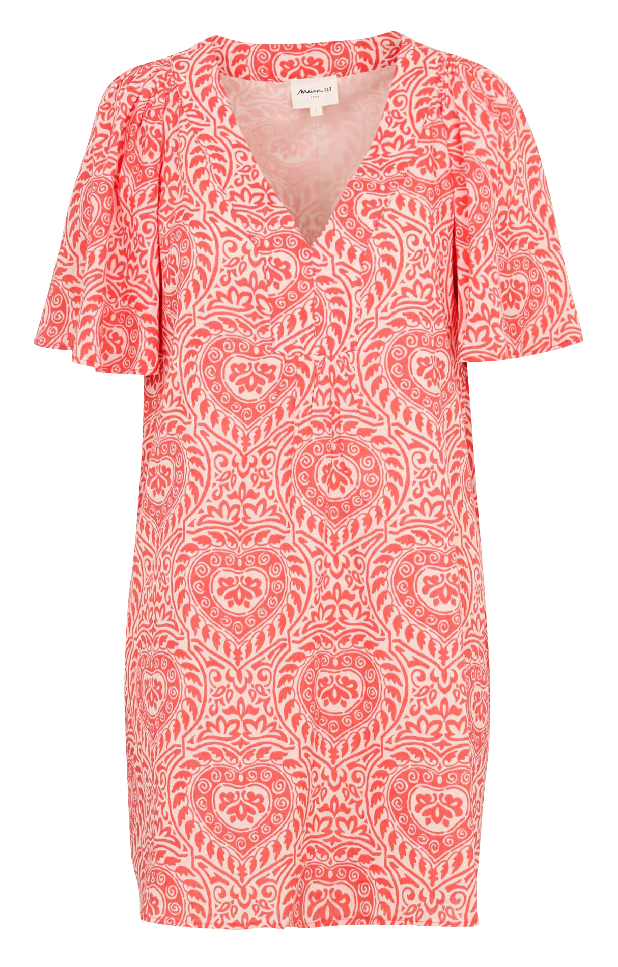 Robe courte en coton imprimé MAISON 123 Orange