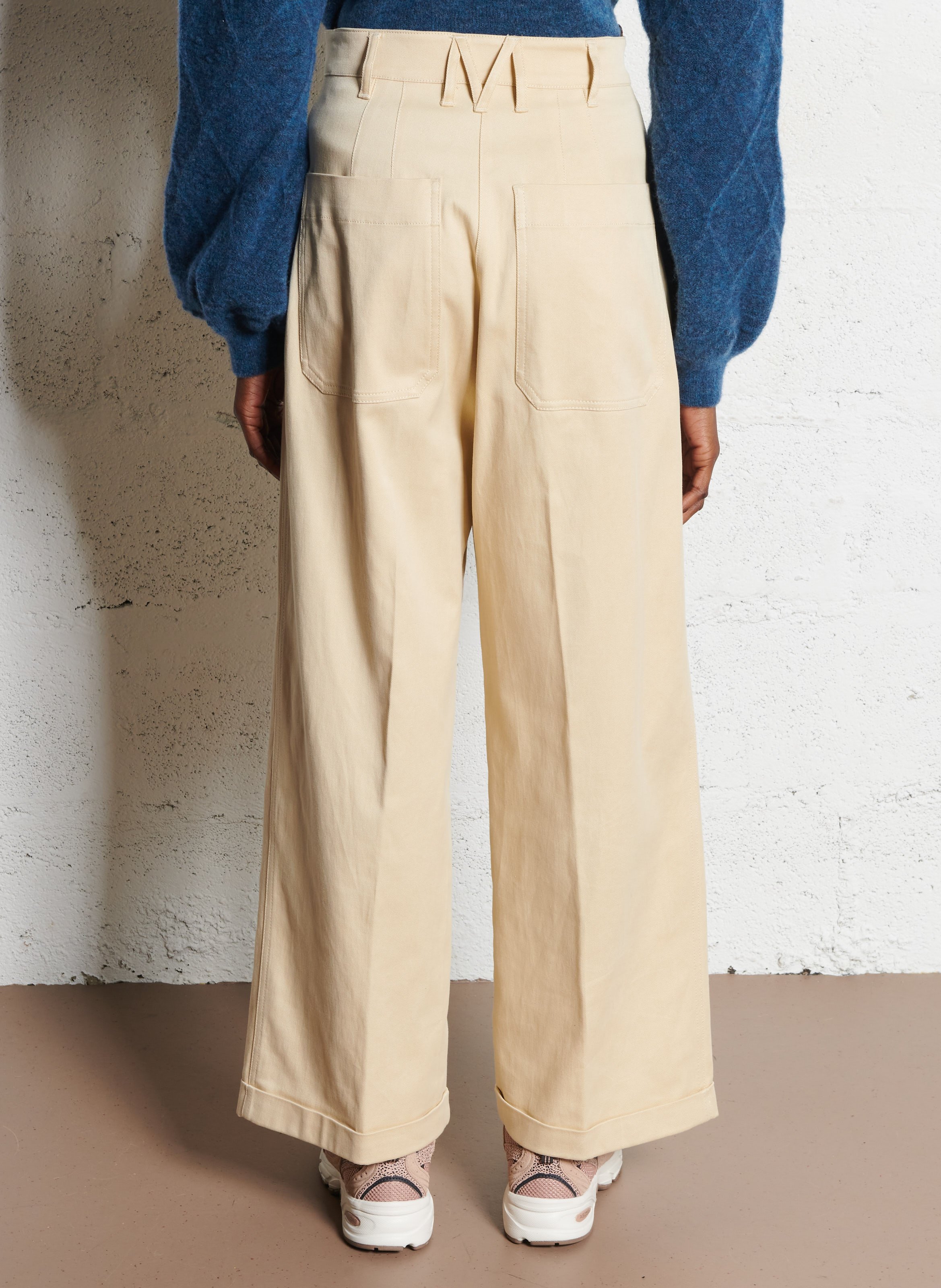 Pantalon large  MOMONI Beige