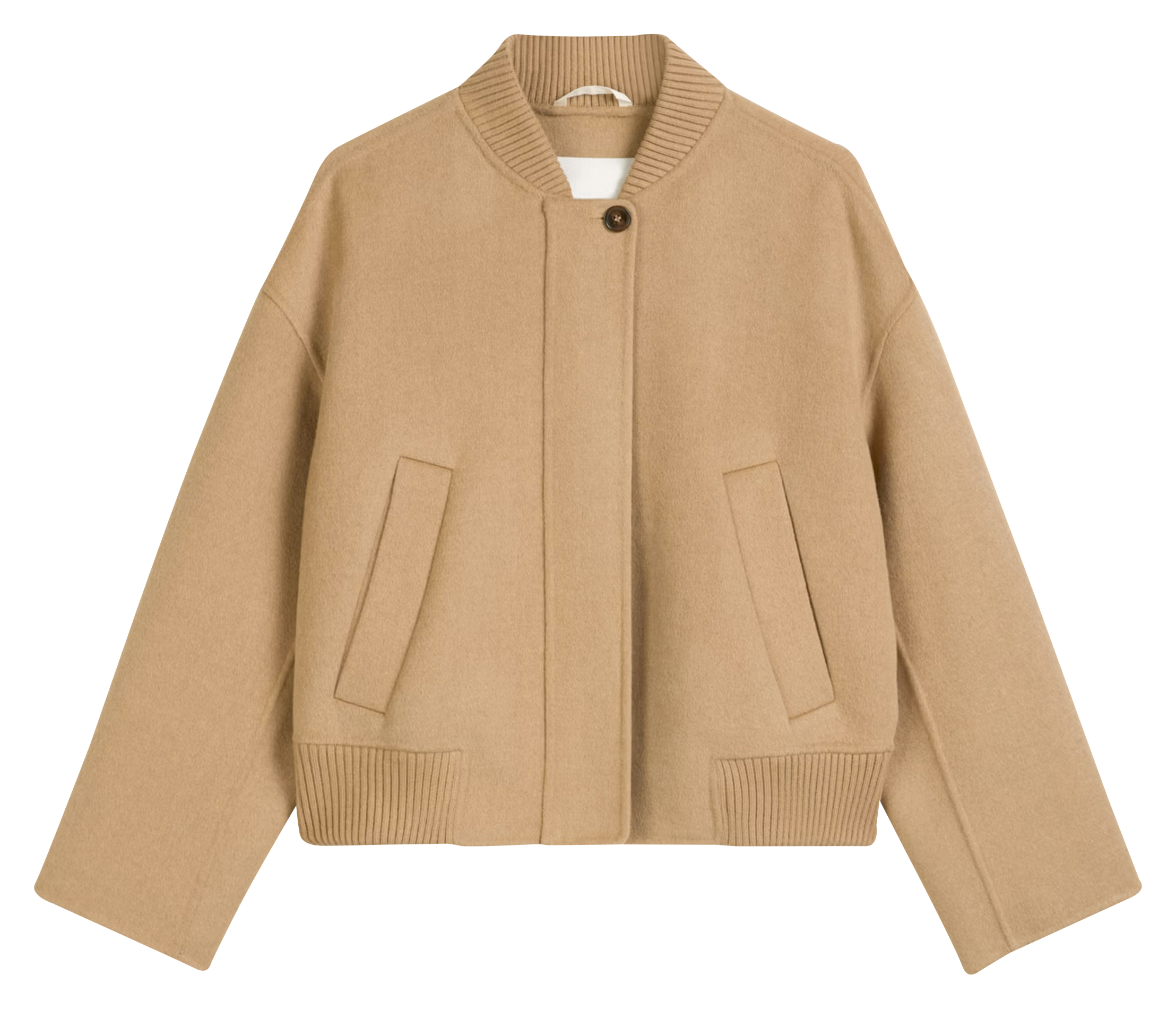 Rechte effen wollen mix blouson MARC O'POLO Beige