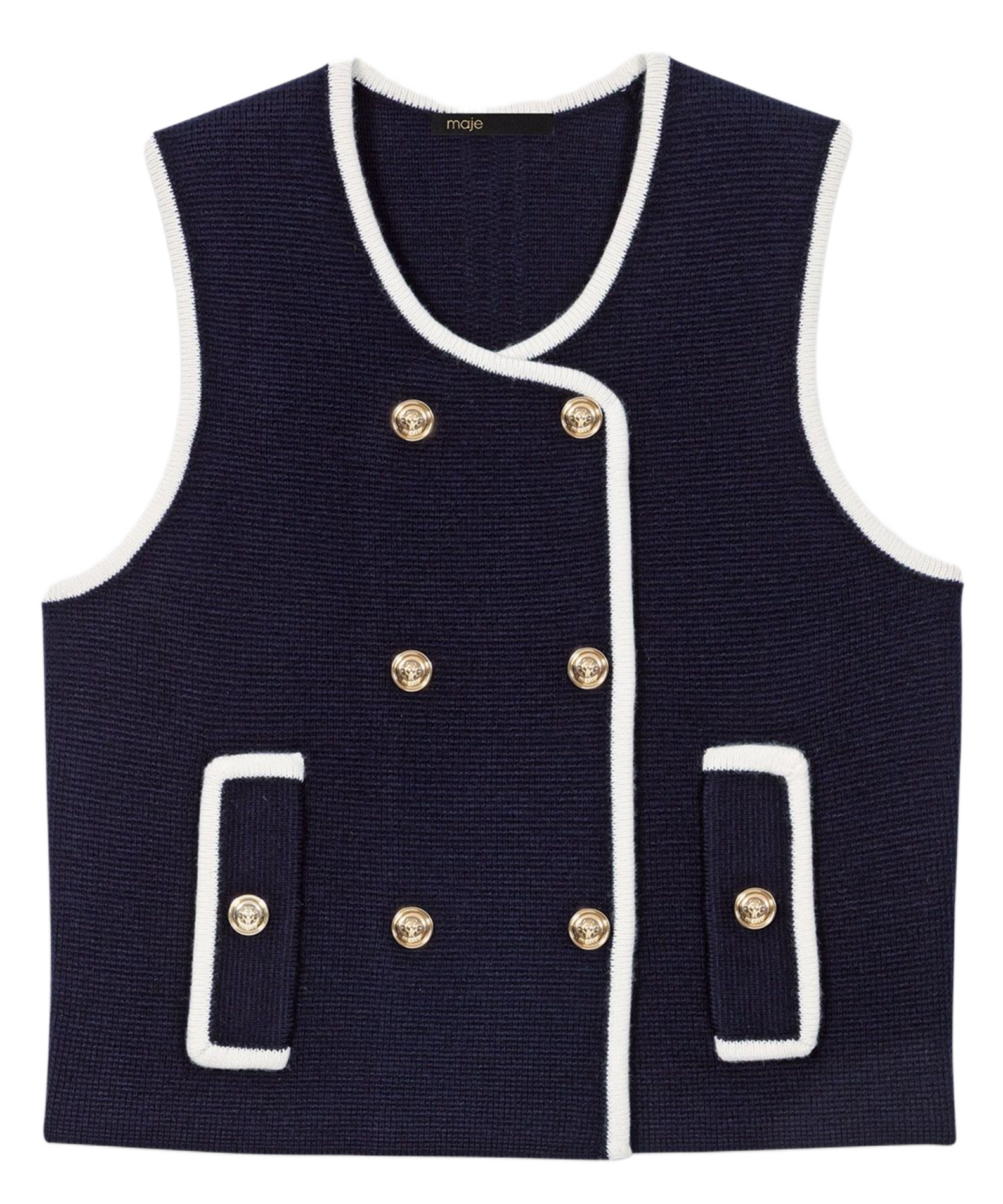 Pull col rond MAJE Bleu