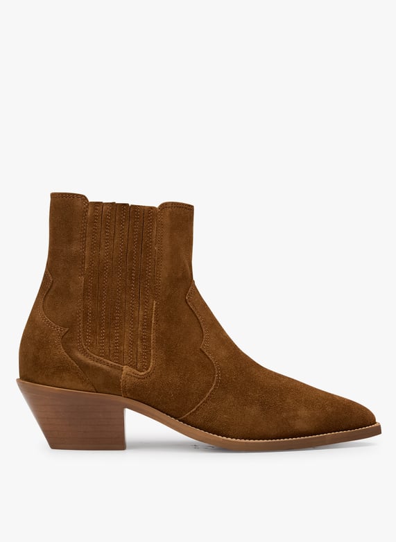 Boots western en cuir suédé | Marron by MELLOW YELLOW Boots western en cuir suédé Marron