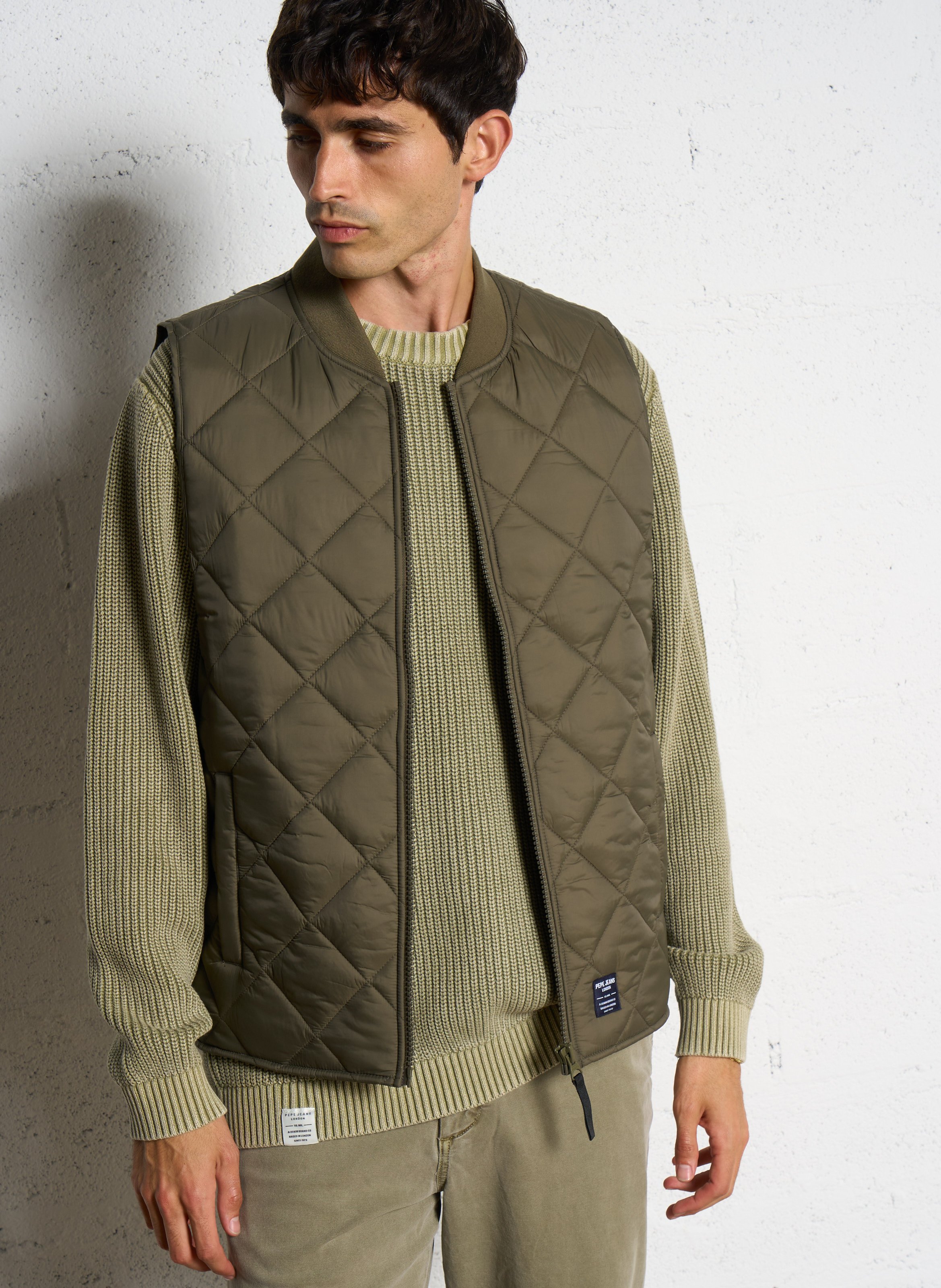 Veste matelassée col rond  PEPE JEANS Vert